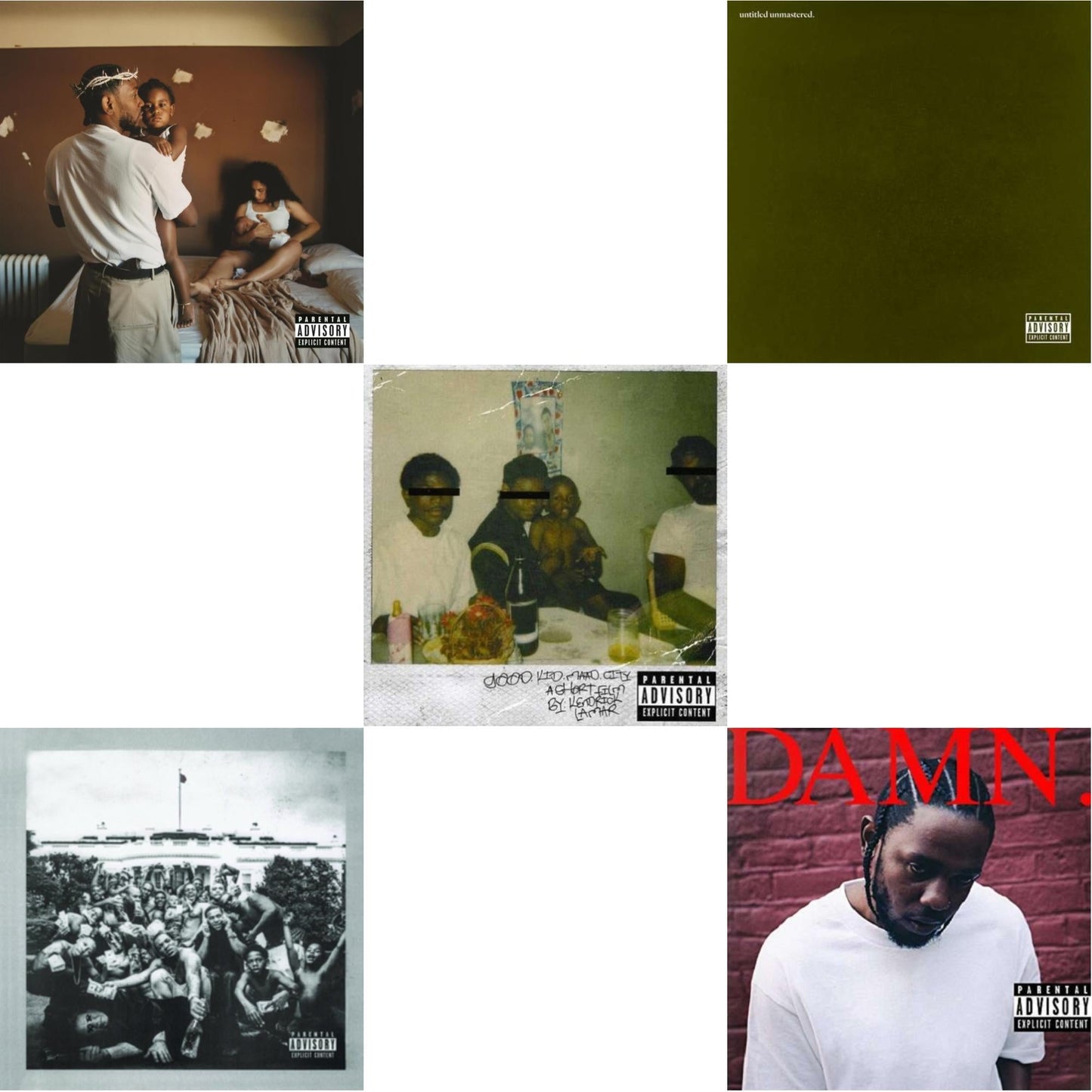 Kendrick Lamar - Mr. Morale & The Big Steppers (X) & To Pimp A Butterfly & Good Kid, M.A.A.D City (Remixes) & Untitled Unmastered (X) & Damn. - CD Bundle