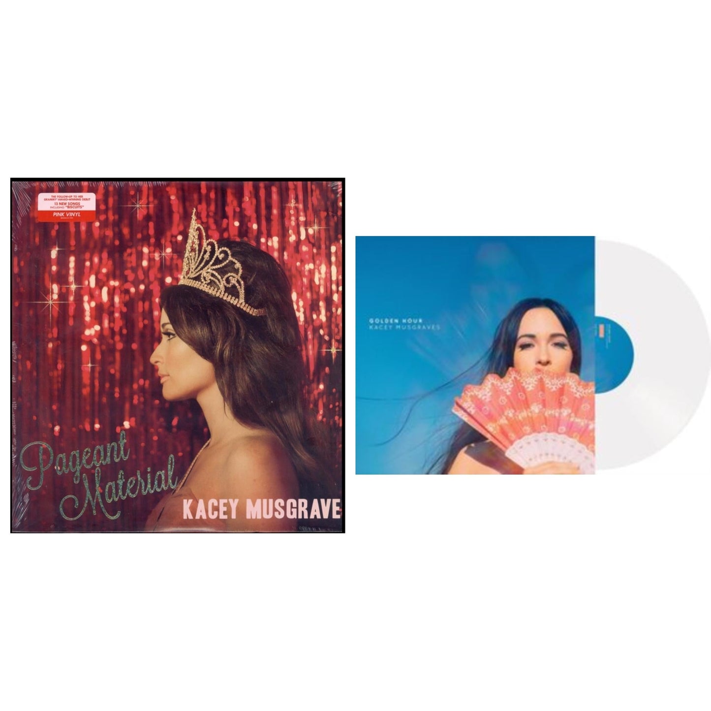 Kacey Musgraves - Pageant Material (Pink/White LP Vinyl) & Golden Hour (LP)