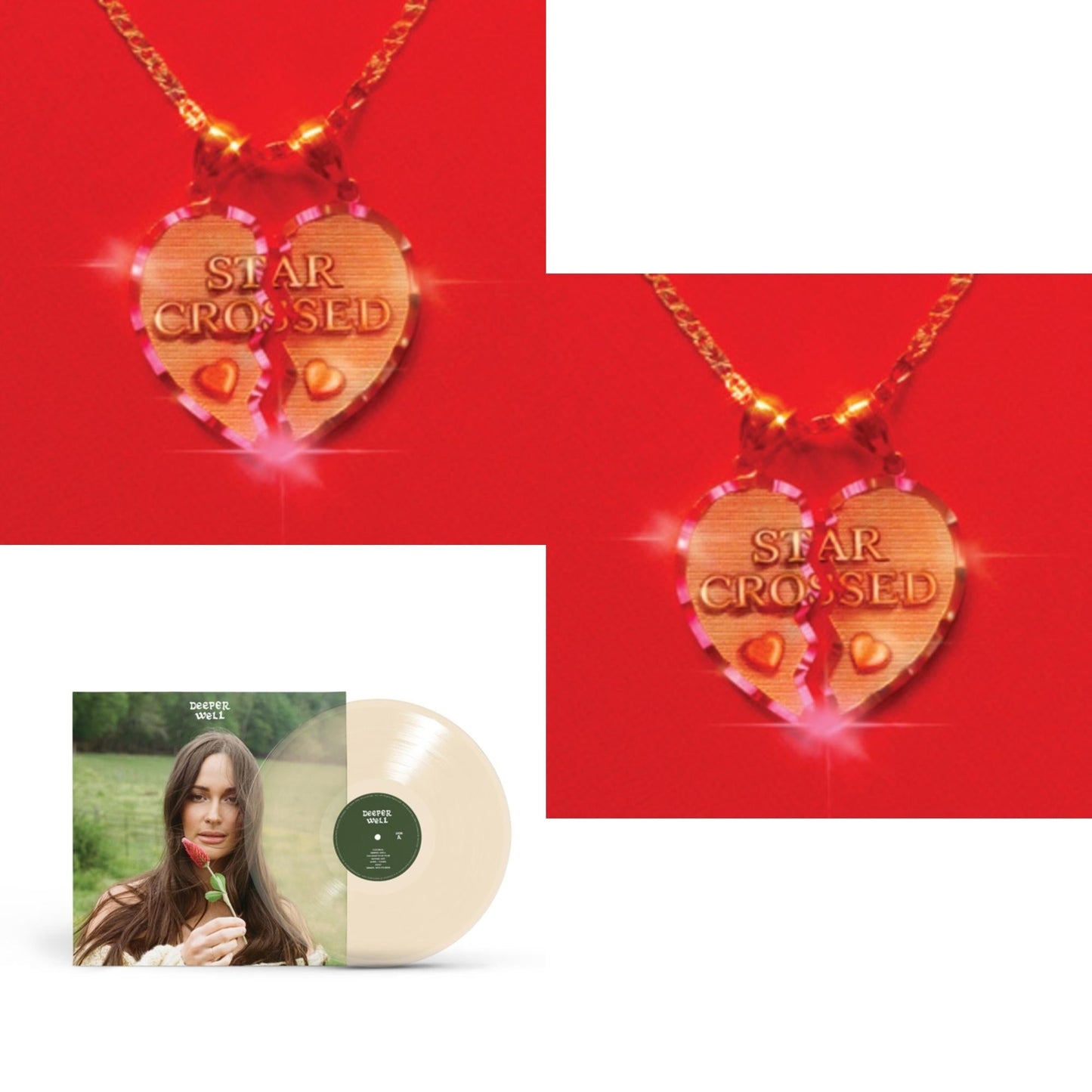 Kacey Musgraves - Star-Crossed (Sea Foam LP Vinyl) & Deeper Well (Transparent Cream LP Vinyl) & Star-Crossed (Ruby Red LP Vinyl)