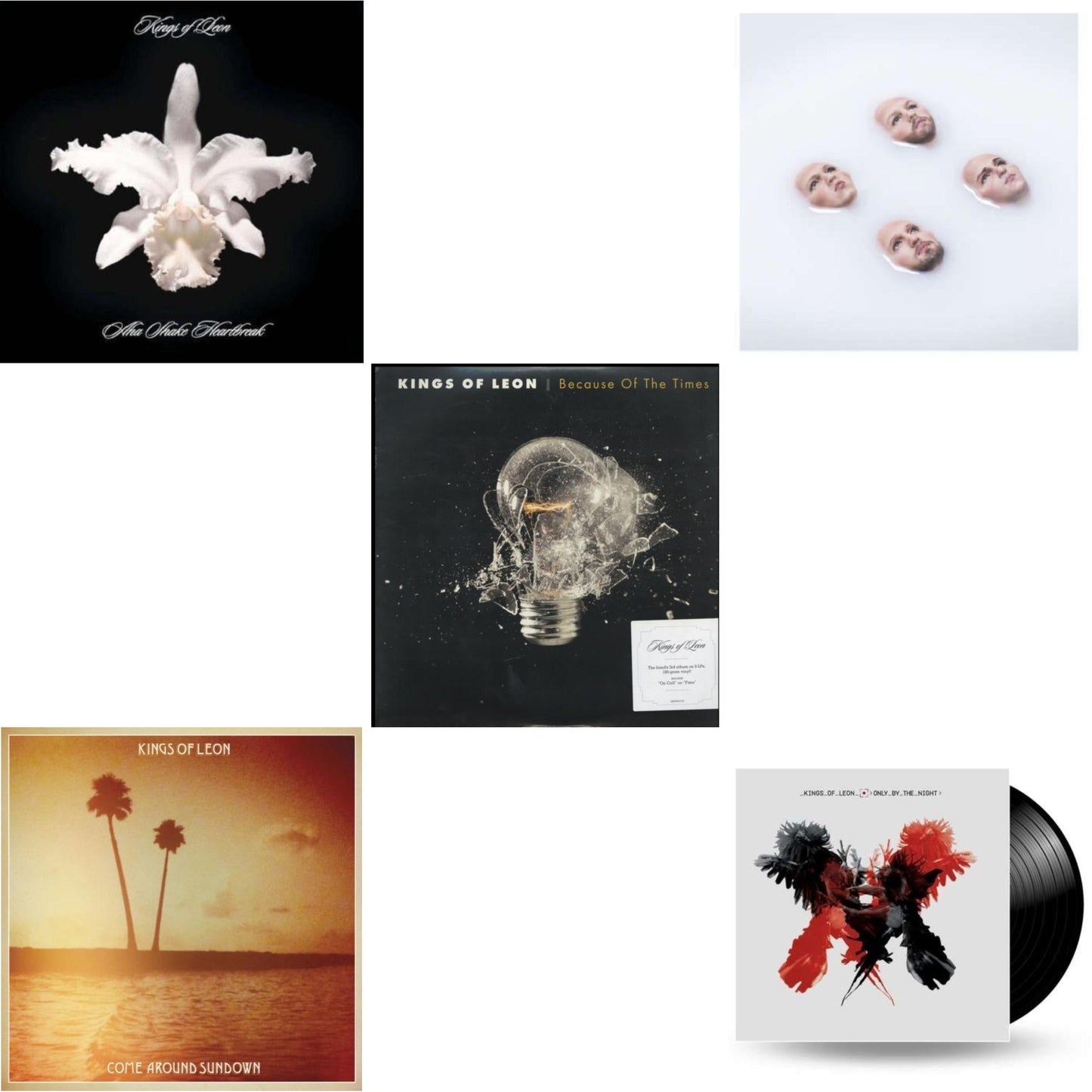 Kings Of Leon - Come Around Sundown (2LP/Gatefold) & Aha Shake Heartbreak (2LP/180G/Gatefold) & Because Of The Times (2LP/180G/Gatefold) & Only By The Night & Walls (180G/Gatefold/Dl Card)