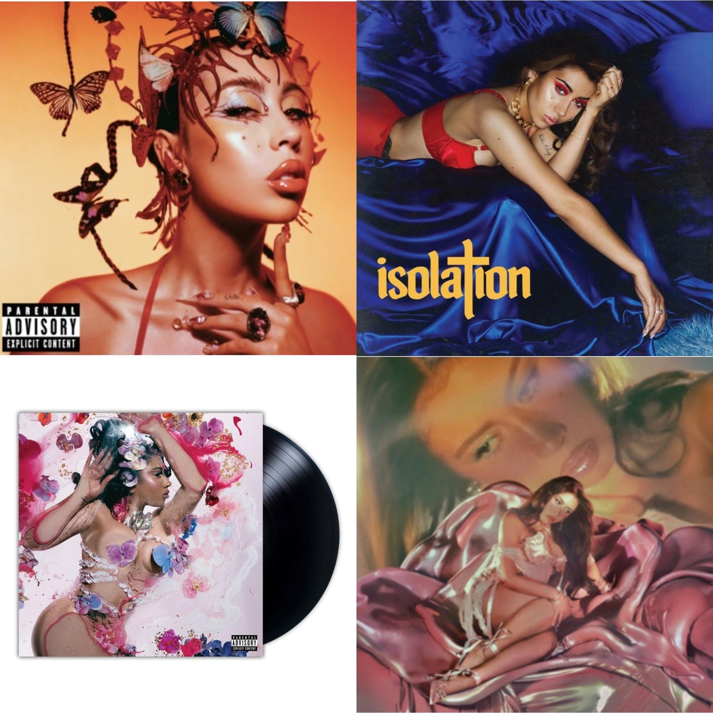 Kali Uchis - Red Moon In Venus & Isolation (Blue Jay Colored LP Vinyl) & Orquideas (X) & Sincerely (X) (Pink LP Vinyl)