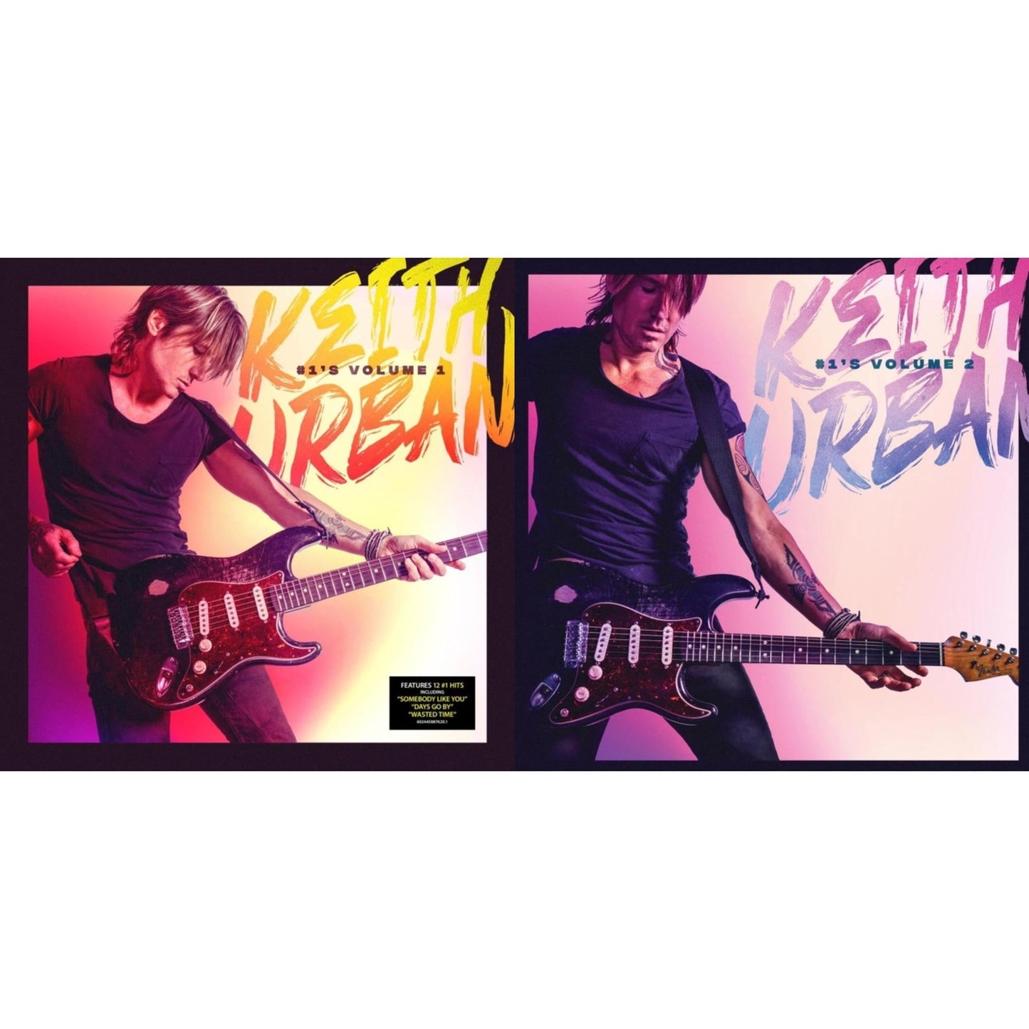 Keith Urban - #1'S - Volume 1 (Coke Bottle Clear LP Vinyl) & #1'S - Volume 2 (Grape LP Vinyl)