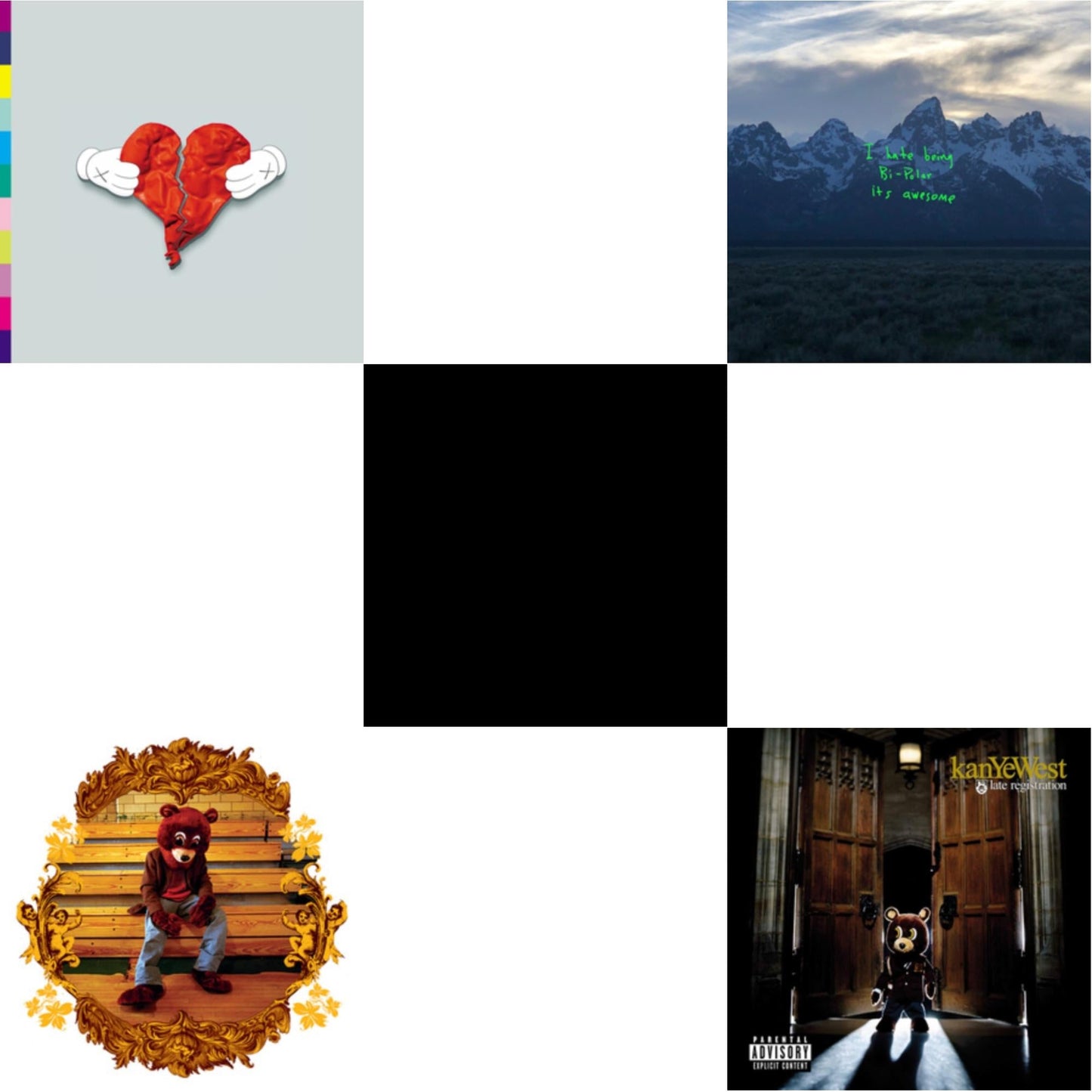 Kanye West - College Dropout & Late Registration & Donda (Deluxe/4LP) & 808S & Heartbreak & Ye