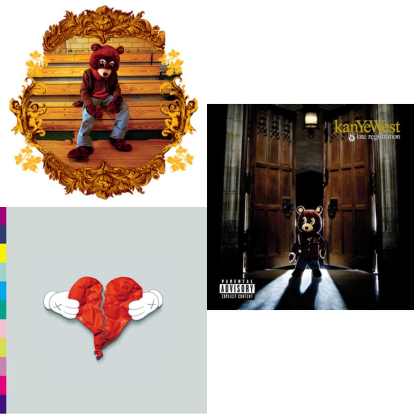 Kanye West - College Dropout & Late Registration & 808S & Heartbreak - LP Vinyl Bundle