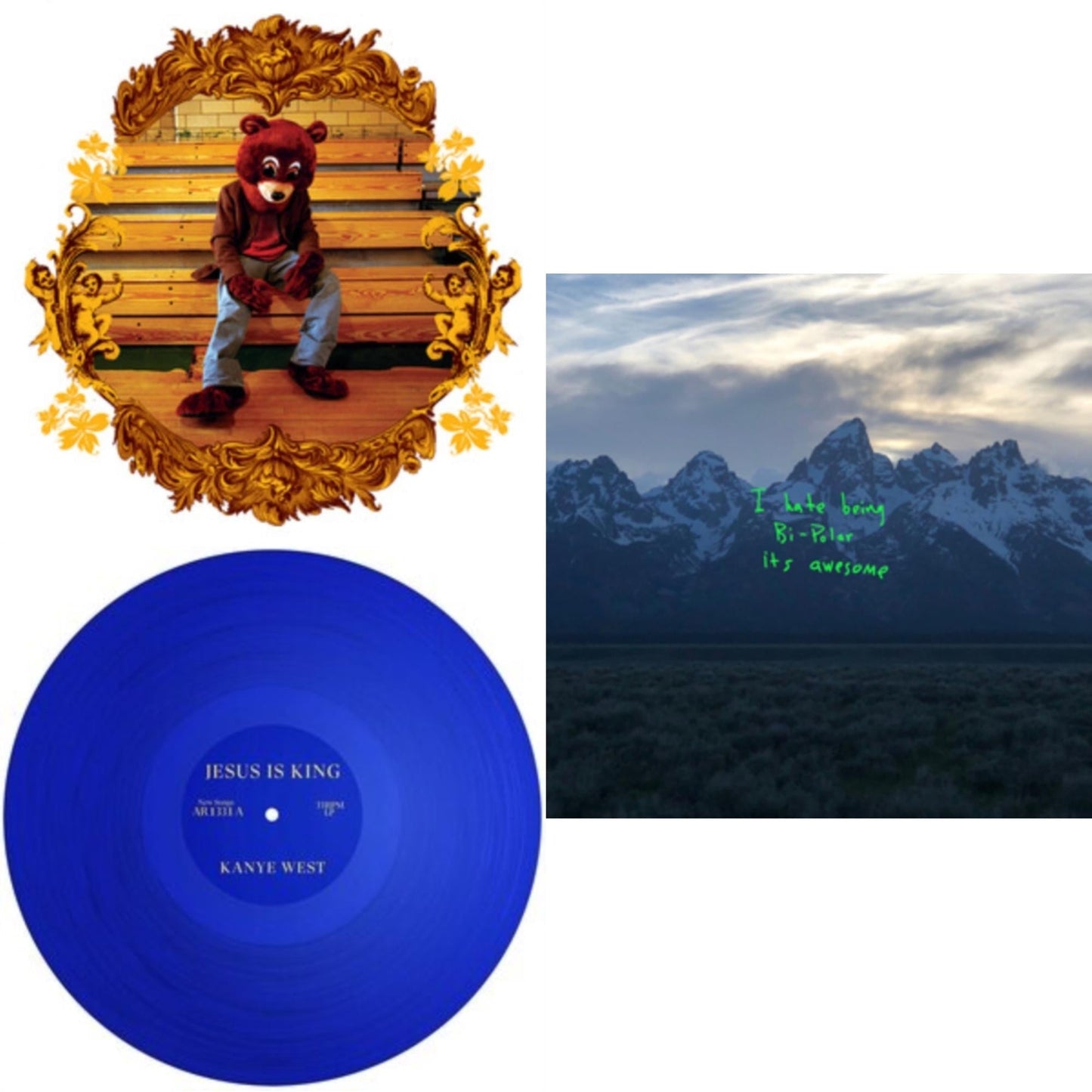 Kanye West - College Dropout & Jesus Is King & Ye - LP Vinyl Bundle