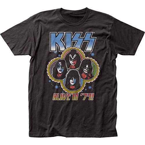 Kiss Kiss Alive In '79 Fitted Jersey Tee Mens T Shirt Officially Licensed