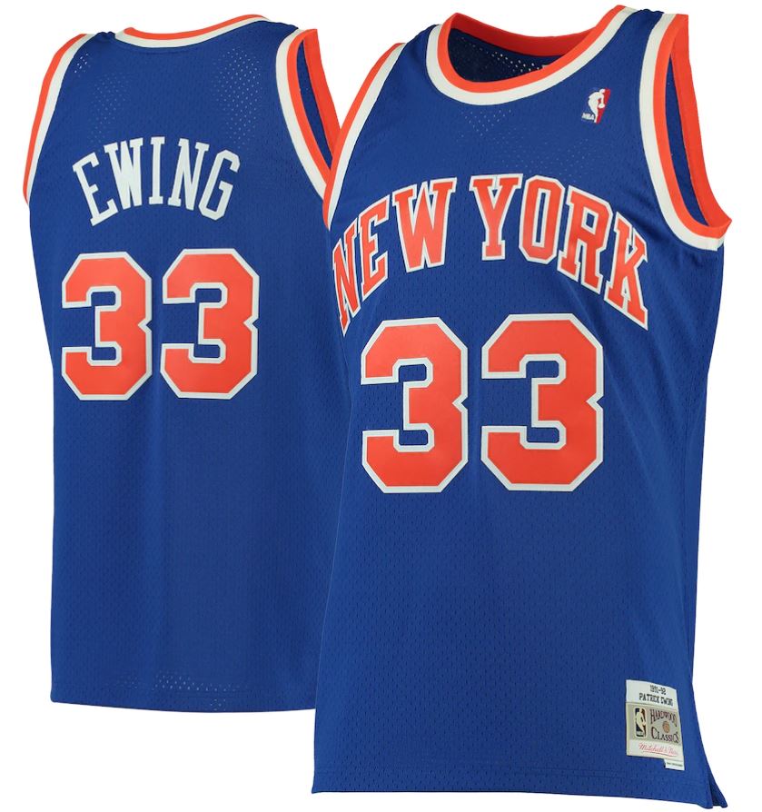 Patrick Ewing New York Knicks Mitchell & Ness Blue 1991-92 Hardwood Classics Swingman Jersey
