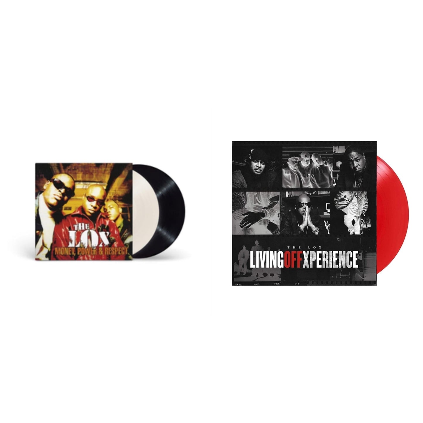 Lox - Money, Power & Respect (X) (2LP/Black & White Vinyl/Bad Boy Etching Vinyl) & Living Off Xperience (X) (Red Vinyl/2LP)