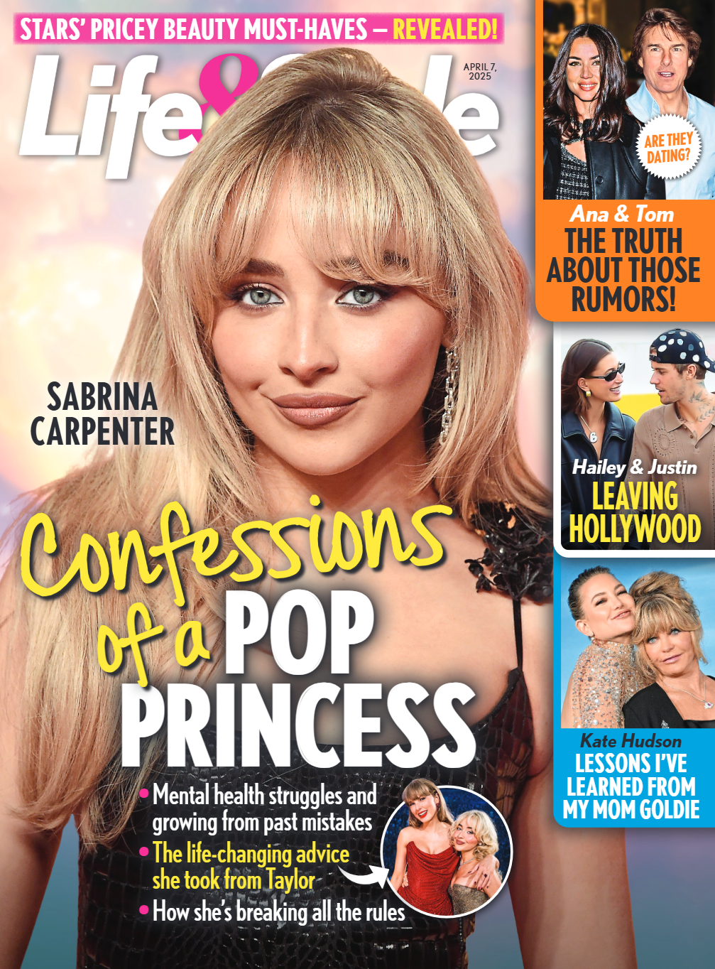 Life & Style - 04.07.25: Sabrina Carpenter’s Pop Confessions, Ana & Tom's Rumor Romance, The Bieber's Leaving Hollywood, Kate Hudson’s Life Lessons From Goldie, Stars’ Pricey Beauty Secrets & More!