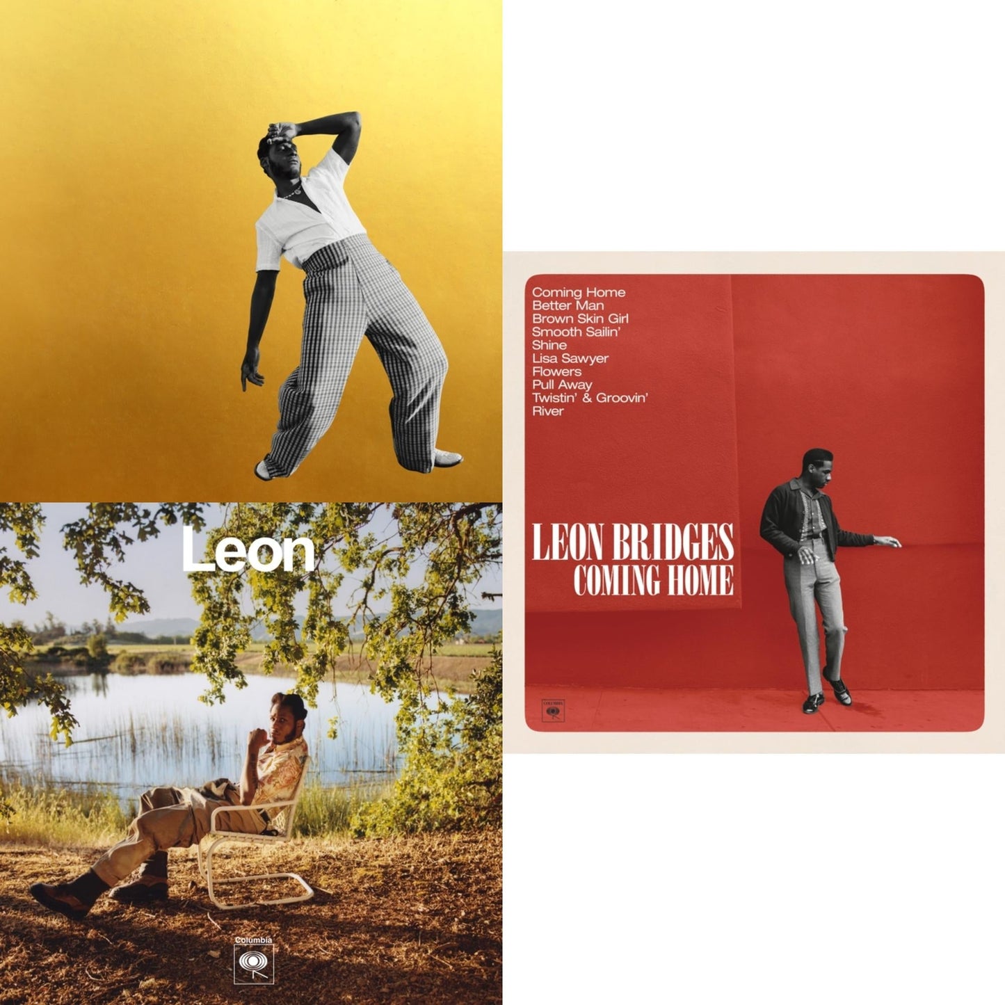 Leon Bridges - Gold-Diggers Sound & Leon & Coming Home (180G/Dl Card) - LP Vinyl Bundle