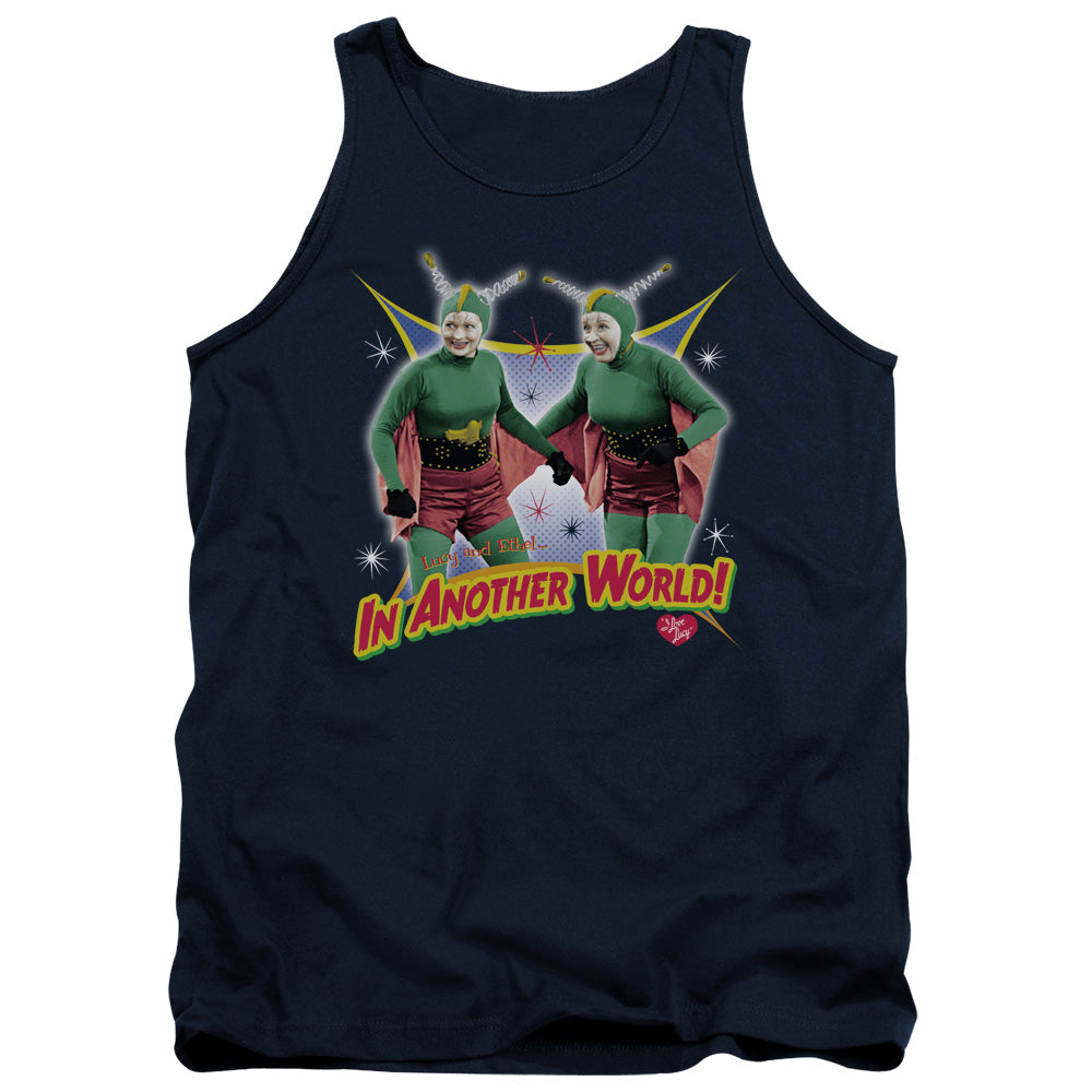 I Love Lucy In Another World Mens Tank Top Shirt Navy Officially Licensed