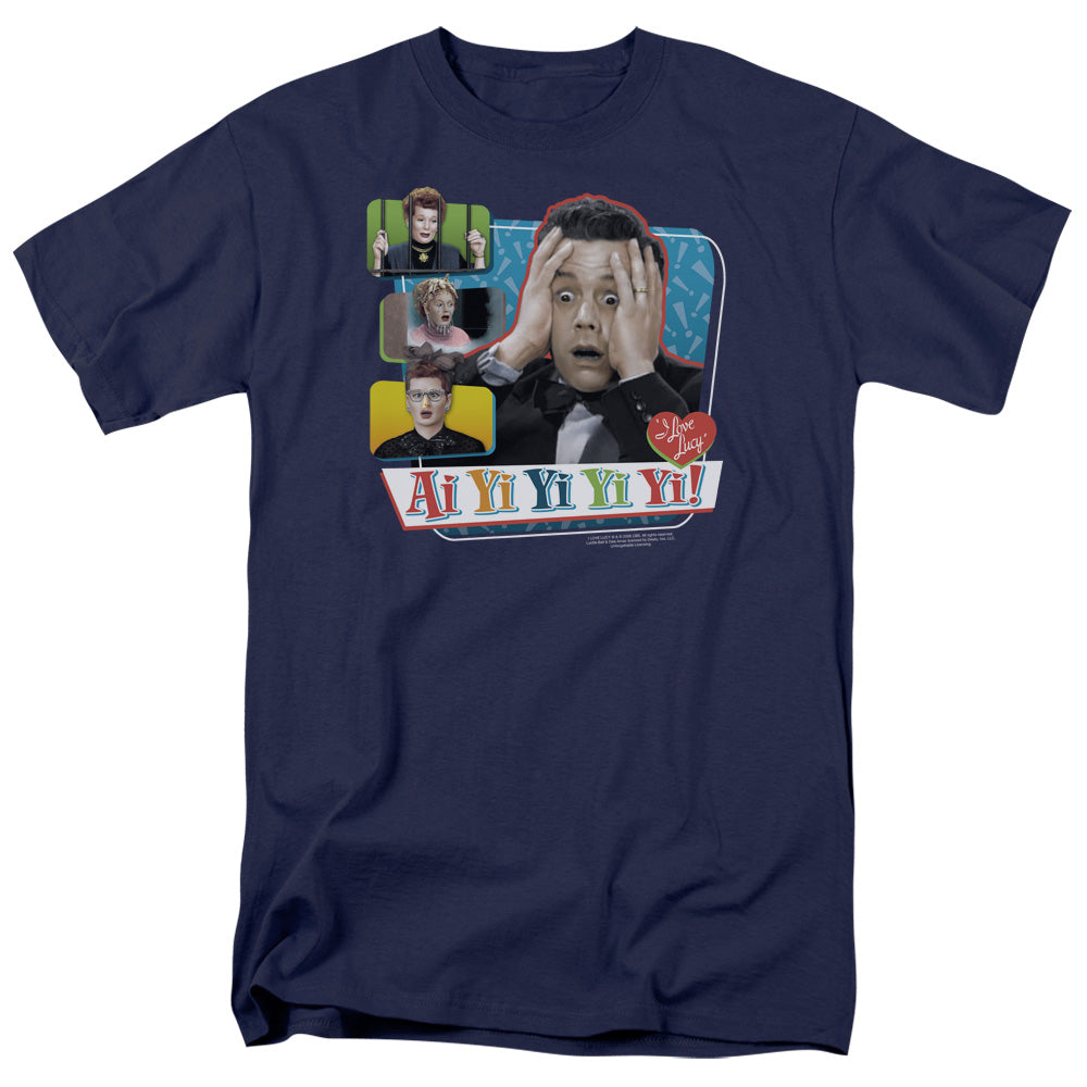 I Love Lucy Ai Yi Yi Yi Yi Mens T Shirt Navy