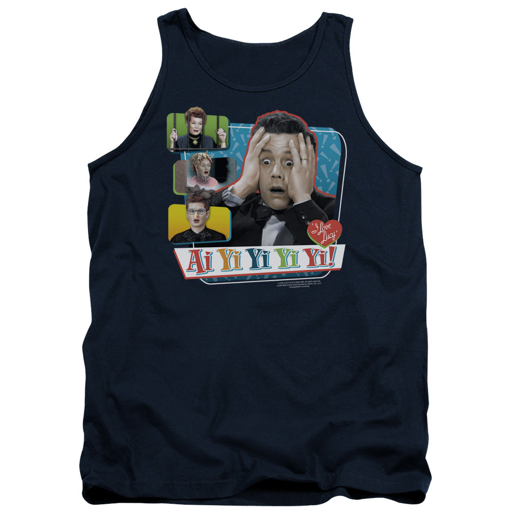 I Love Lucy Ai Yi Yi Yi Yi Mens Tank Top Shirt Navy Officially Licensed
