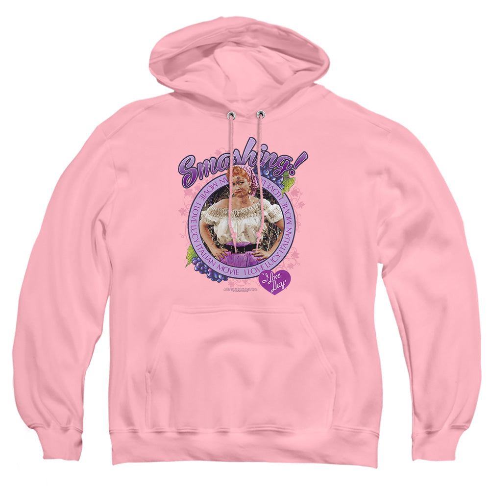 I Love Lucy Smashing Mens Hoodie Pink Officially Licensed