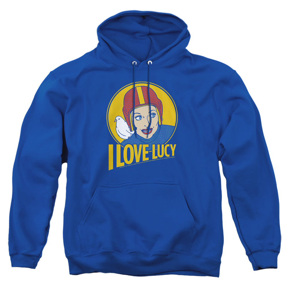 I Love Lucy Lb Super Comic Mens Hoodie Royal Officially Licensed