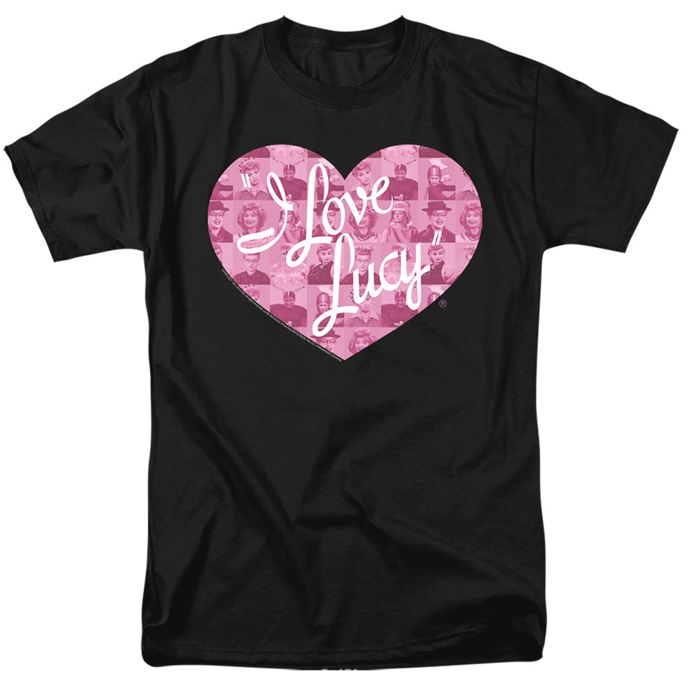 I Love Lucy Many Moods Logo Mens T Shirt Black