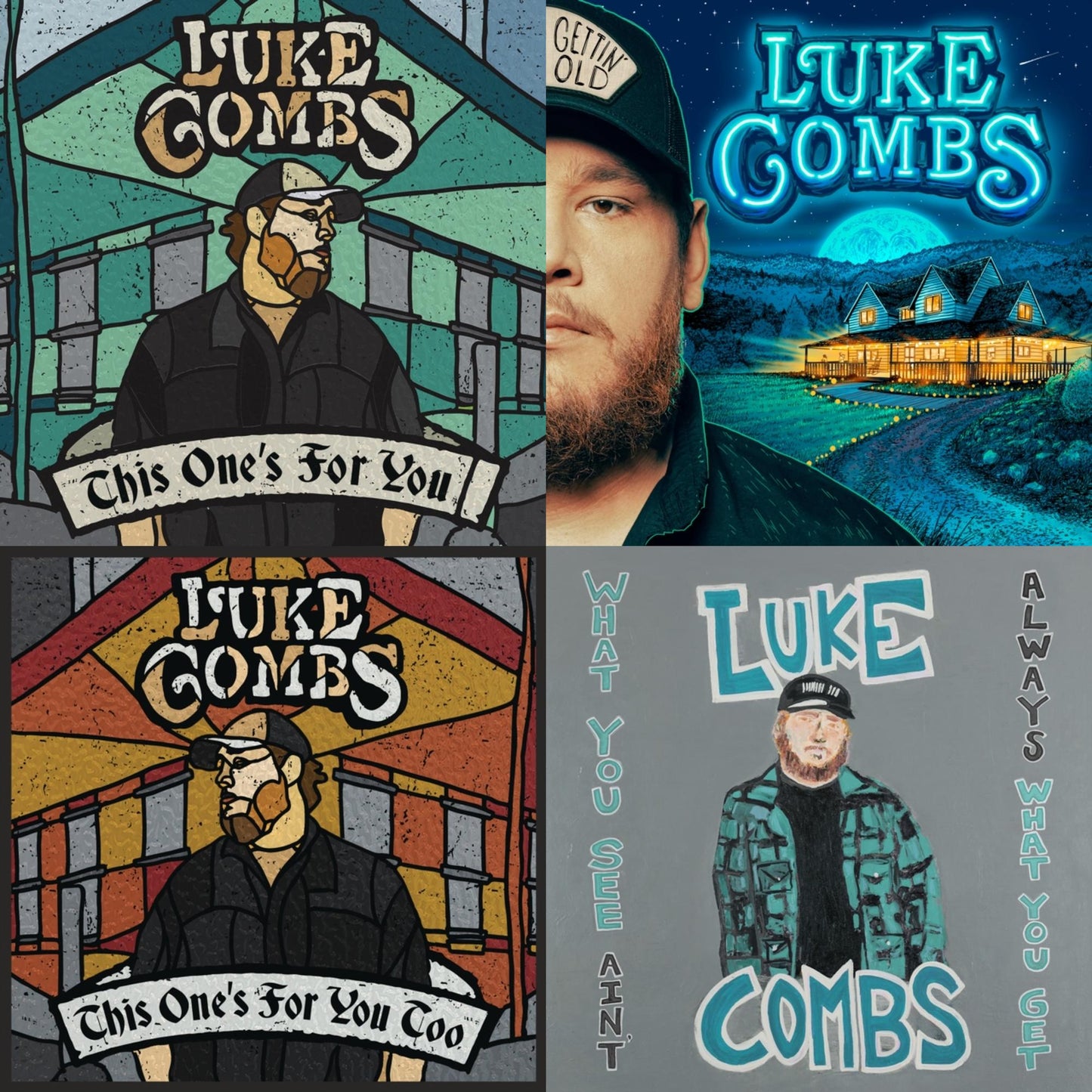 Luke Combs - This One's For You Too (Deluxe/2 LP/150G) & What You See Ain't Always What You Get (Deluxe Edition) (3LP/140G) & Gettin' Old (2LP) & This One's For You (150G)