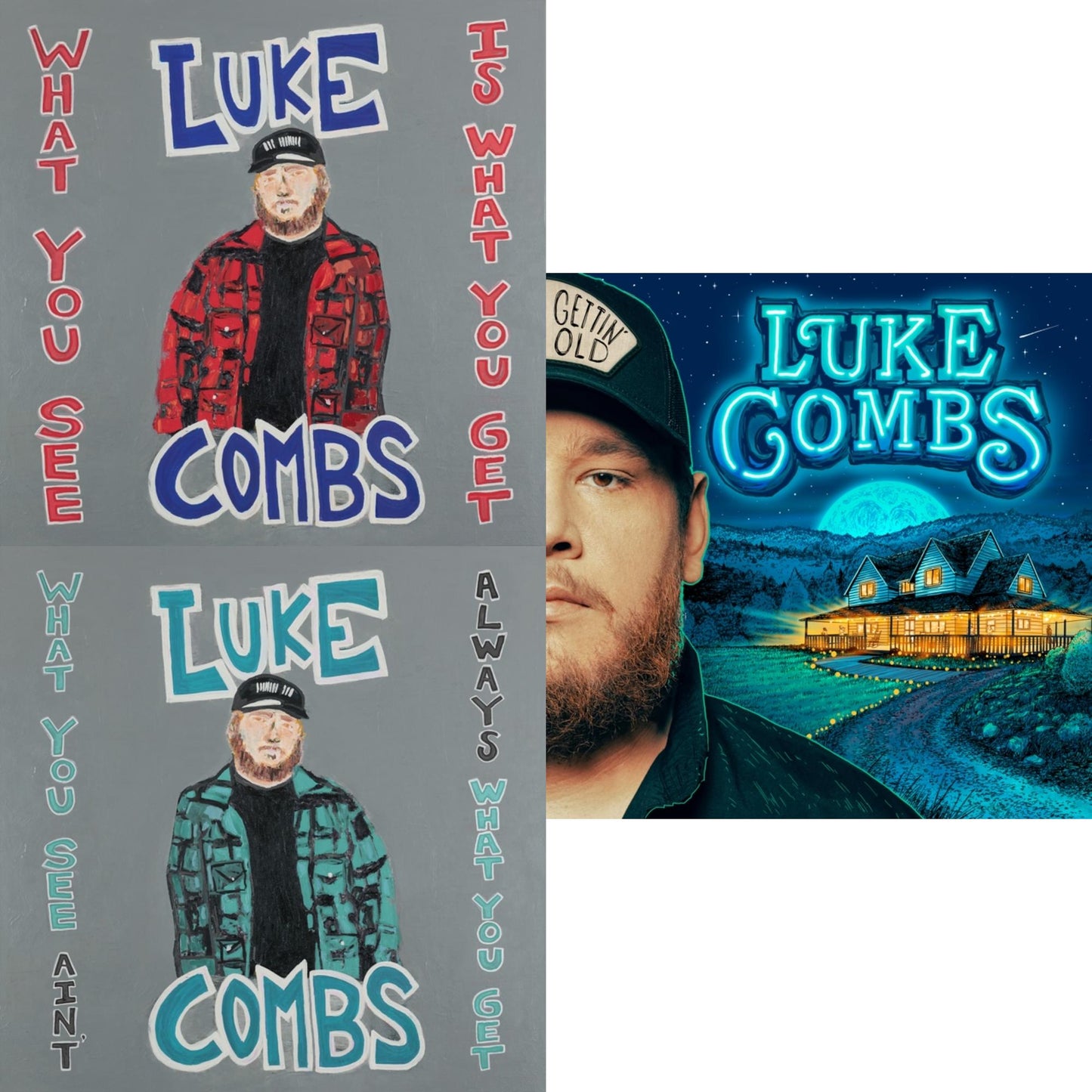 Luke Combs - What You See Is What You Get (2LP/140G) & What You See Ain't Always What You Get (Deluxe Edition) (3LP/140G) & Gettin' Old (2LP)