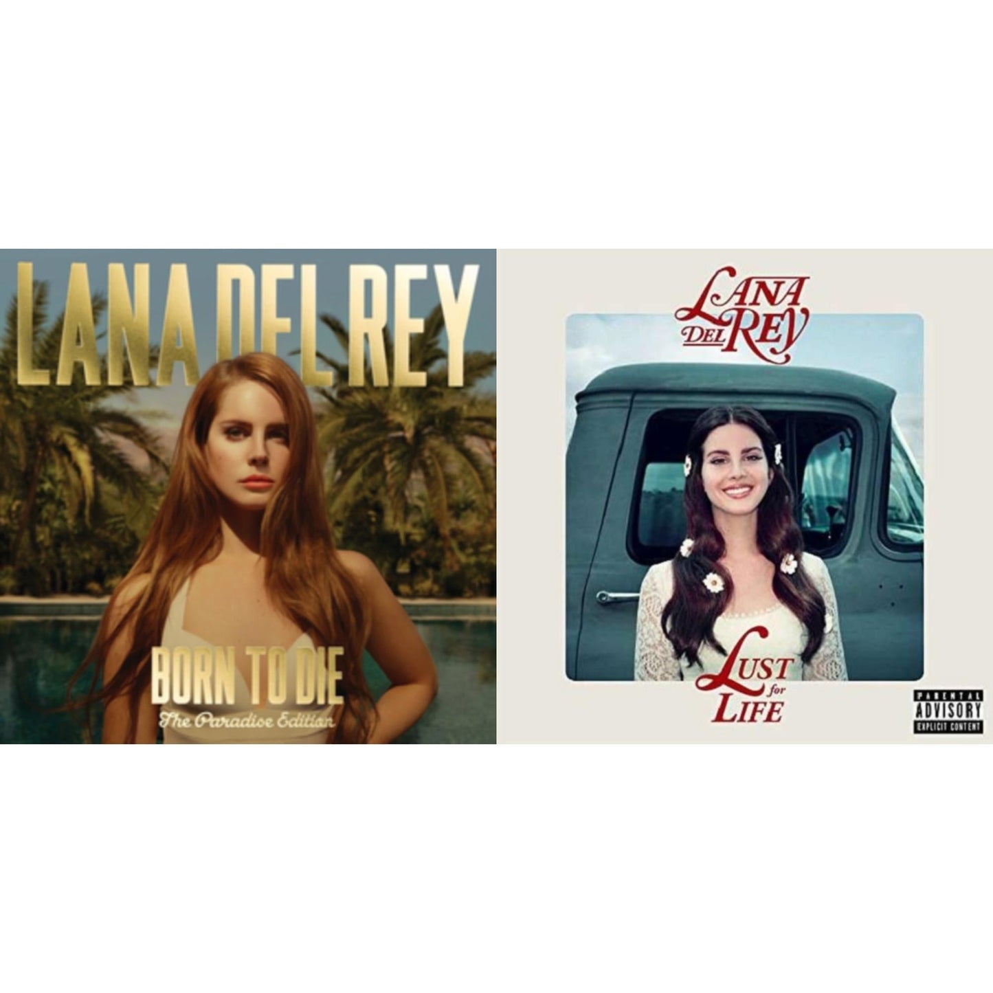 Lana Del Rey - Born To Die (Paradise Edition) (Only The Bonus Material) & Lust For Life - LP Vinyl Bundle
