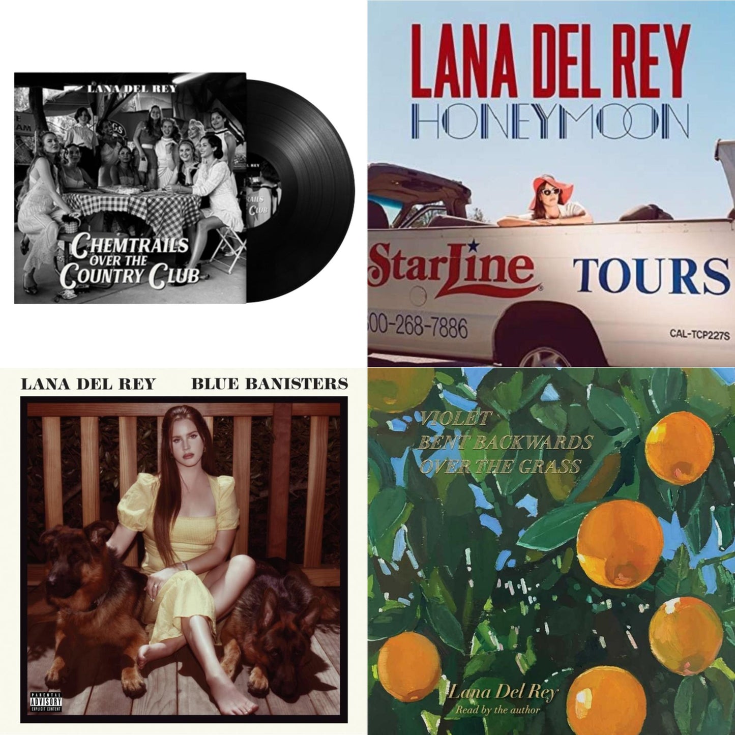 Lana Del Rey - Chemtrails Over The Country Club & Blue Banisters (2LP) & Violet Bent Backwards Over The Grass (180G) & Honeymoon