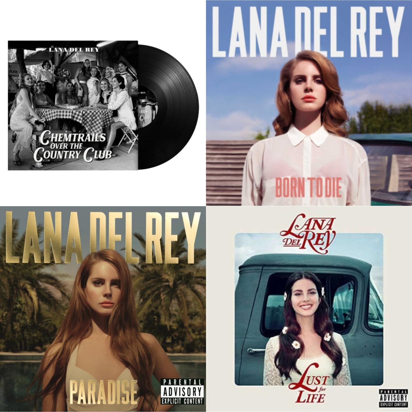 Lana Del Rey - Chemtrails Over The Country Club & Born To Die & Paradise & Lust For Life - LP Vinyl Bundle