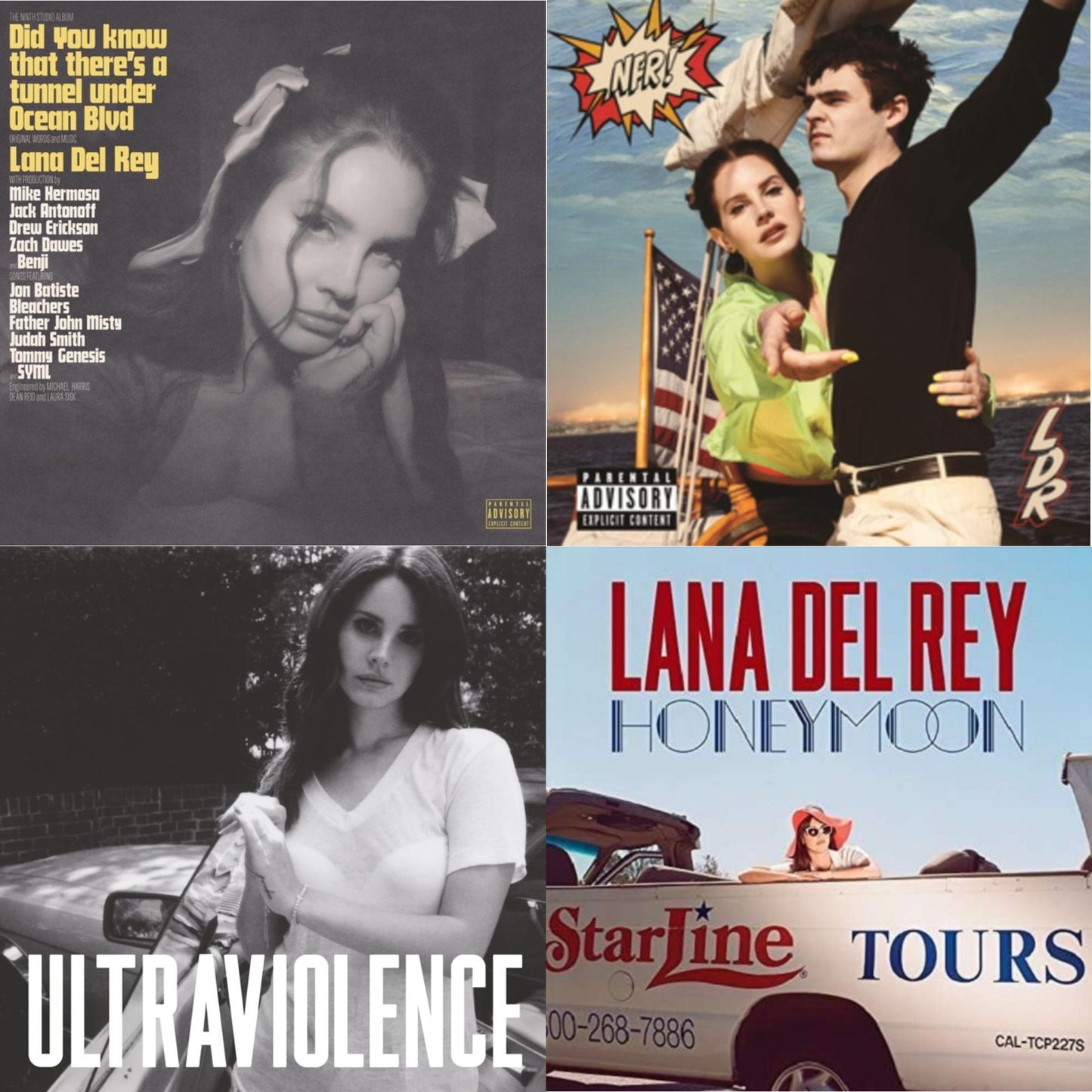 Lana Del Rey - Did You Know That There’S A Tunnel Under Ocean Blvd (X) (2LP/180G) & Nfr! (2LP) & Ultraviolence & Honeymoon