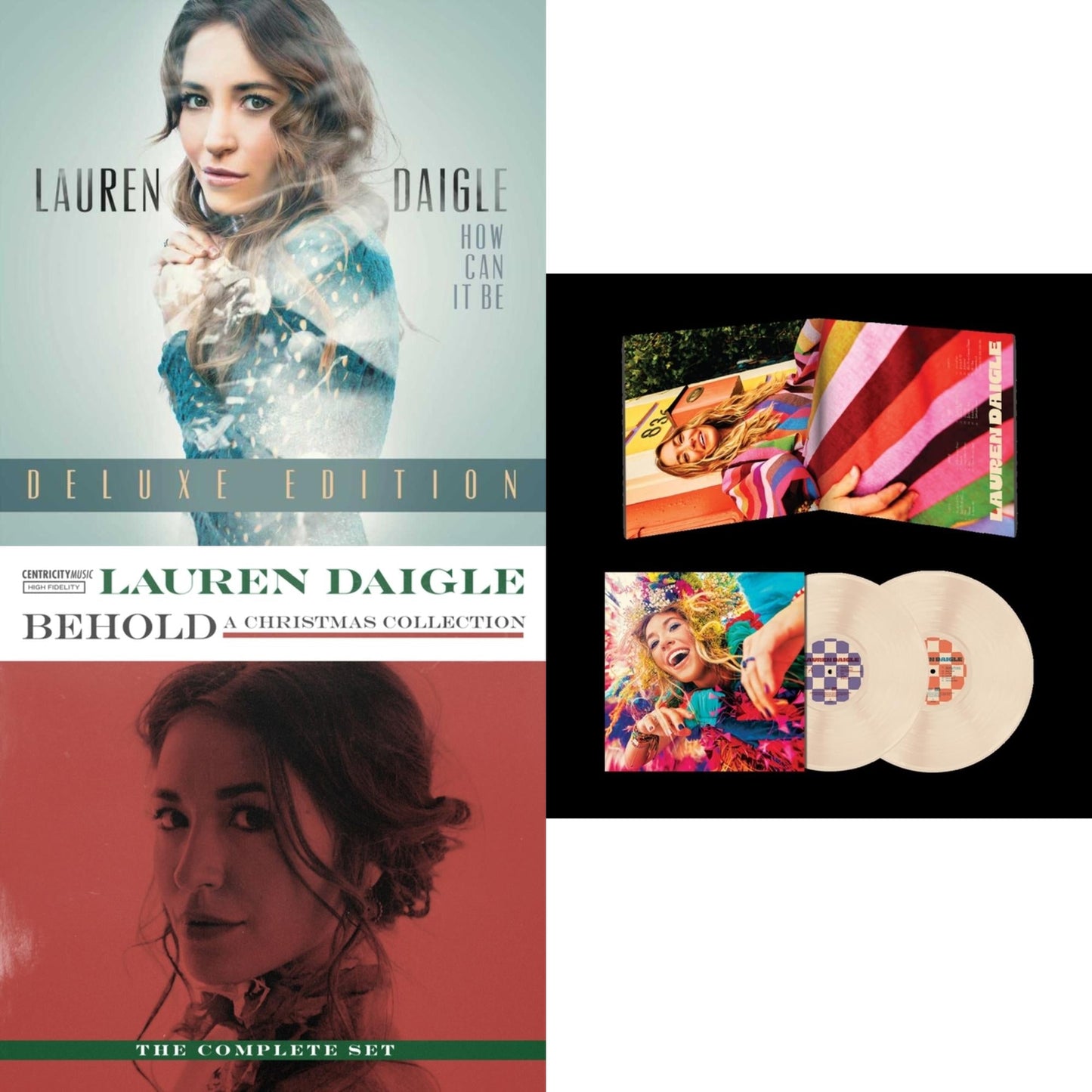 Lauren Daigle - Lauren Daigle (2LP/Bone Vinyl) & How Can It Be (2LP) (Deluxe Edition) & Behold: The Complete Set (2LP)
