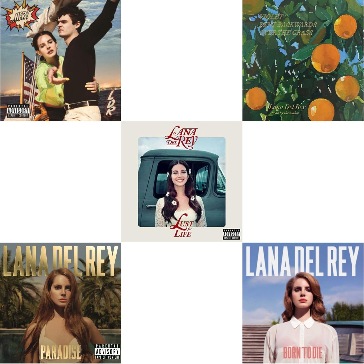Lana Del Rey - Violet Bent Backwards Over The Grass (180G) & Nfr! (2LP) & Born To Die & Paradise & Lust For Life