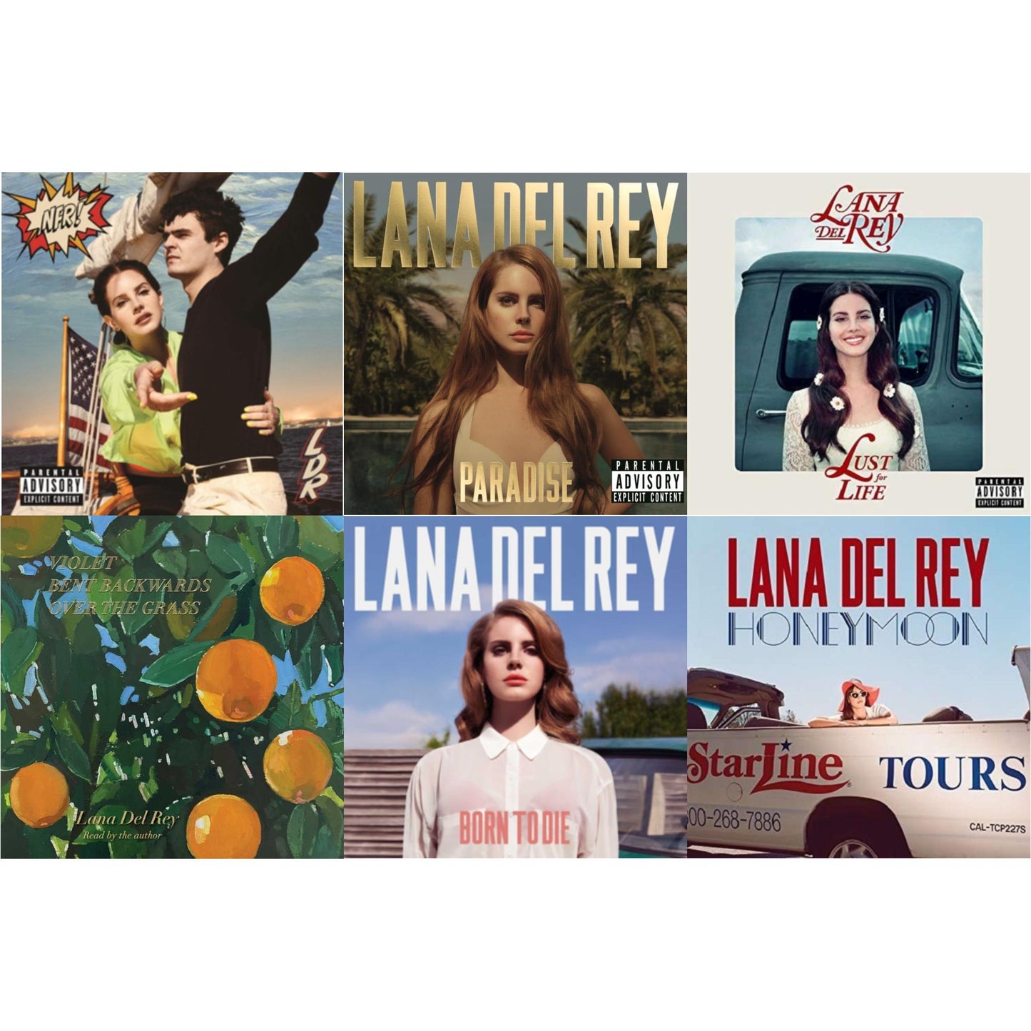 Lana Del Rey - Violet Bent Backwards Over The Grass (180G) & Nfr! (2LP) & Born To Die & Paradise & Honeymoon & Lust For Life