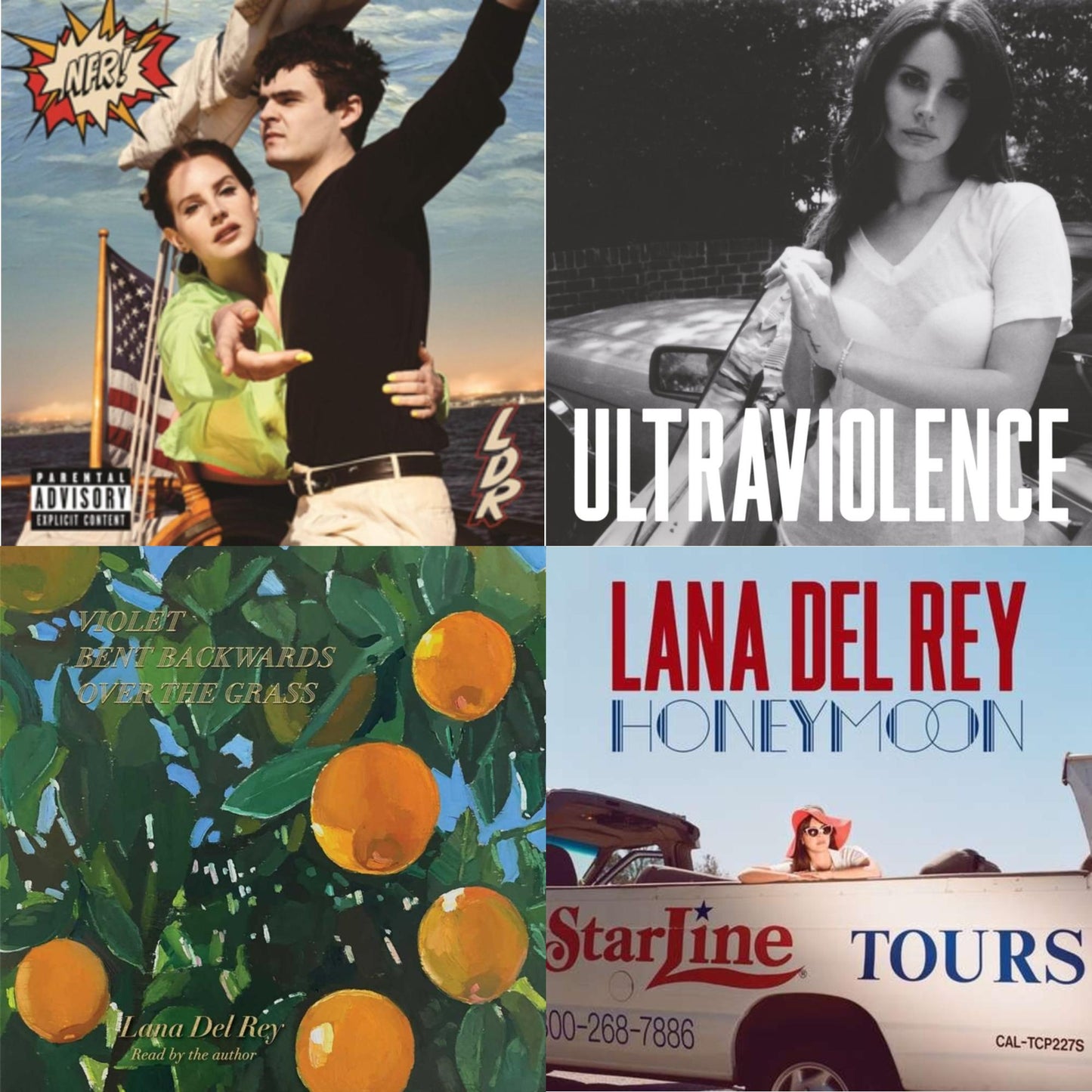 Lana Del Rey - Violet Bent Backwards Over The Grass & Nfr! & Ultraviolence & Honeymoon - CD Bundle