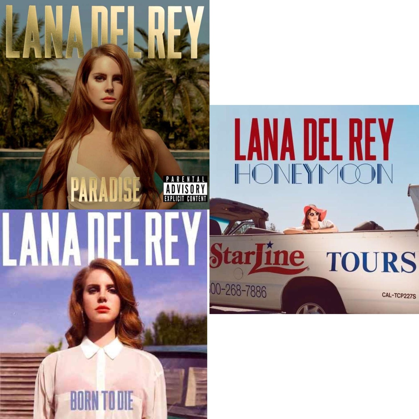 Lana Del Rey - Born To Die & Paradise & Honeymoon - CD Bundle