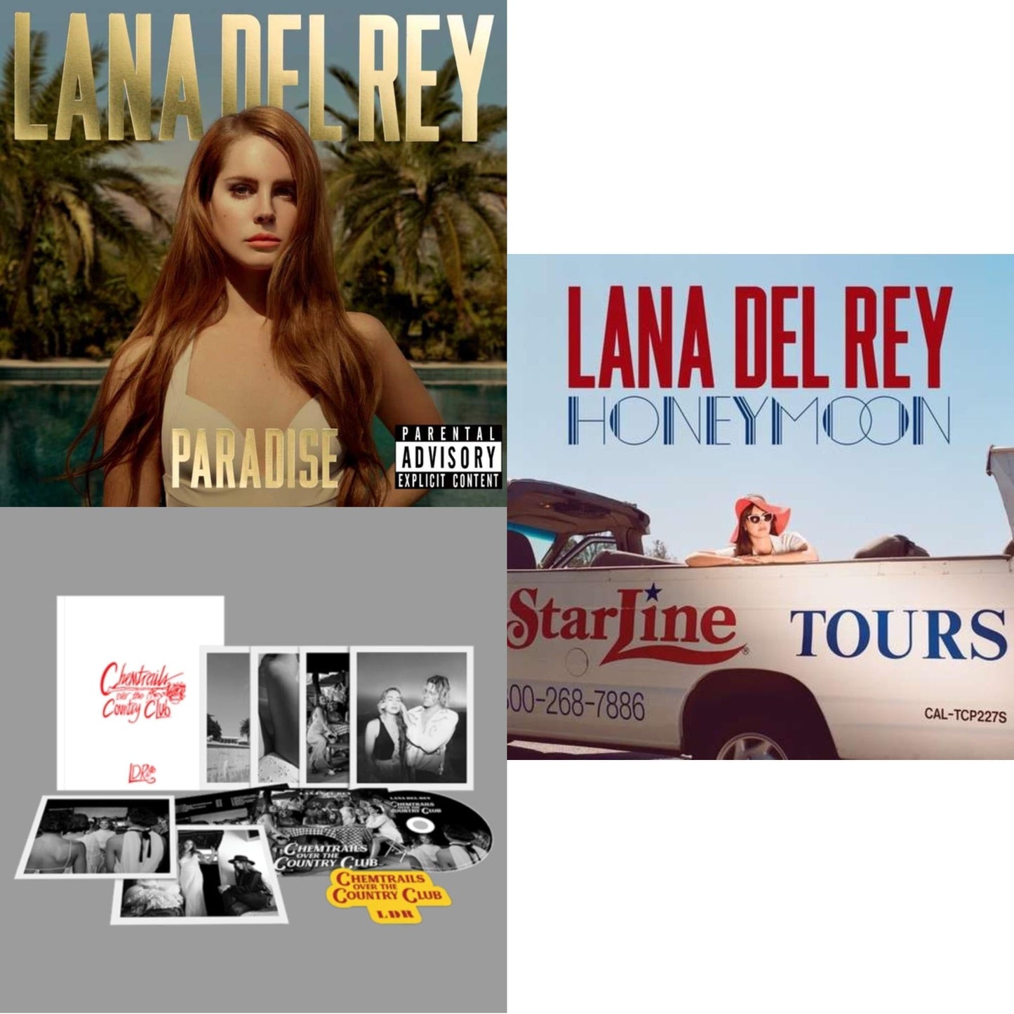 Lana Del Rey - Paradise & Chemtrails Over The Country Club (CD Box Set) & Honeymoon