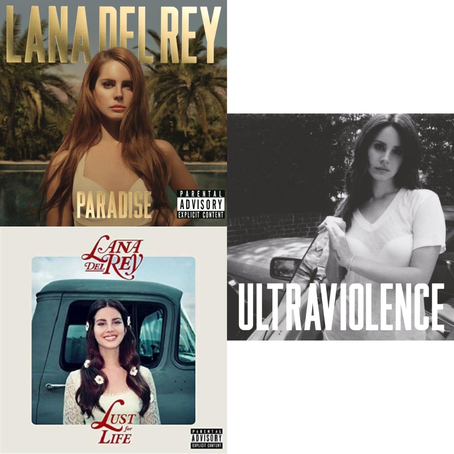 Lana Del Rey - Paradise & Ultraviolence & Lust For Life - LP Vinyl Bundle