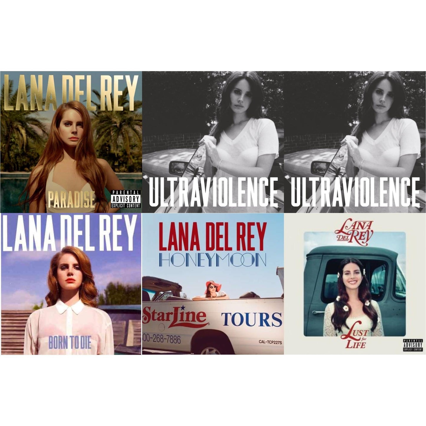 Lana Del Rey - Born To Die & Paradise & Ultraviolence & Ultraviolence & Honeymoon & Lust For Life - CD Bundle