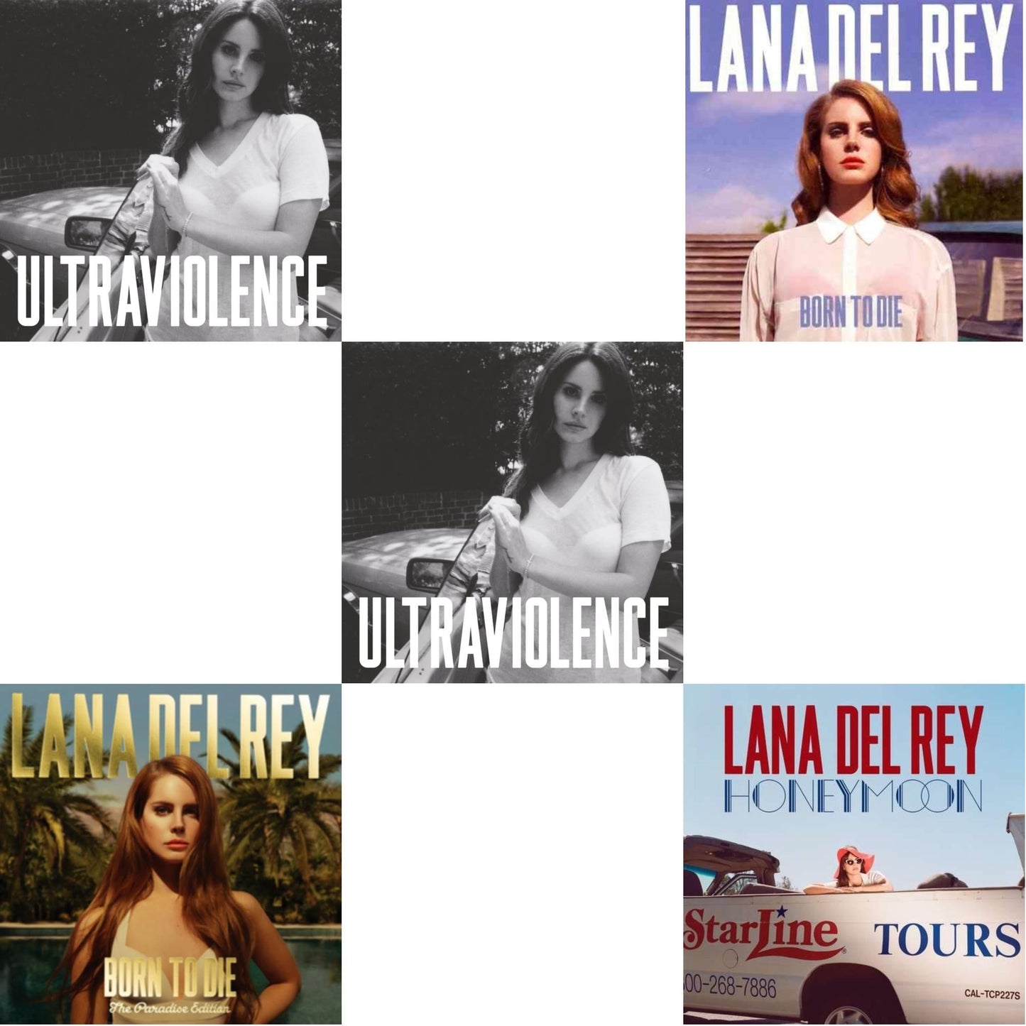 Lana Del Rey - Born To Die & Born To Die (Paradise Edition) & Ultraviolence & Ultraviolence & Honeymoon - CD Bundle