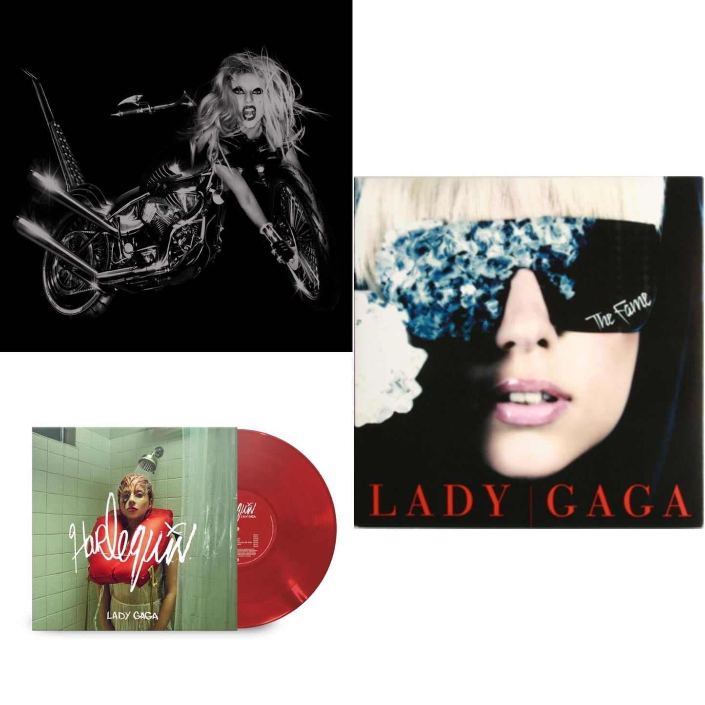 Lady Gaga - Born This Way - The Tenth Anniversary (3LP) & Harlequin (Red LP Vinyl) & Fame