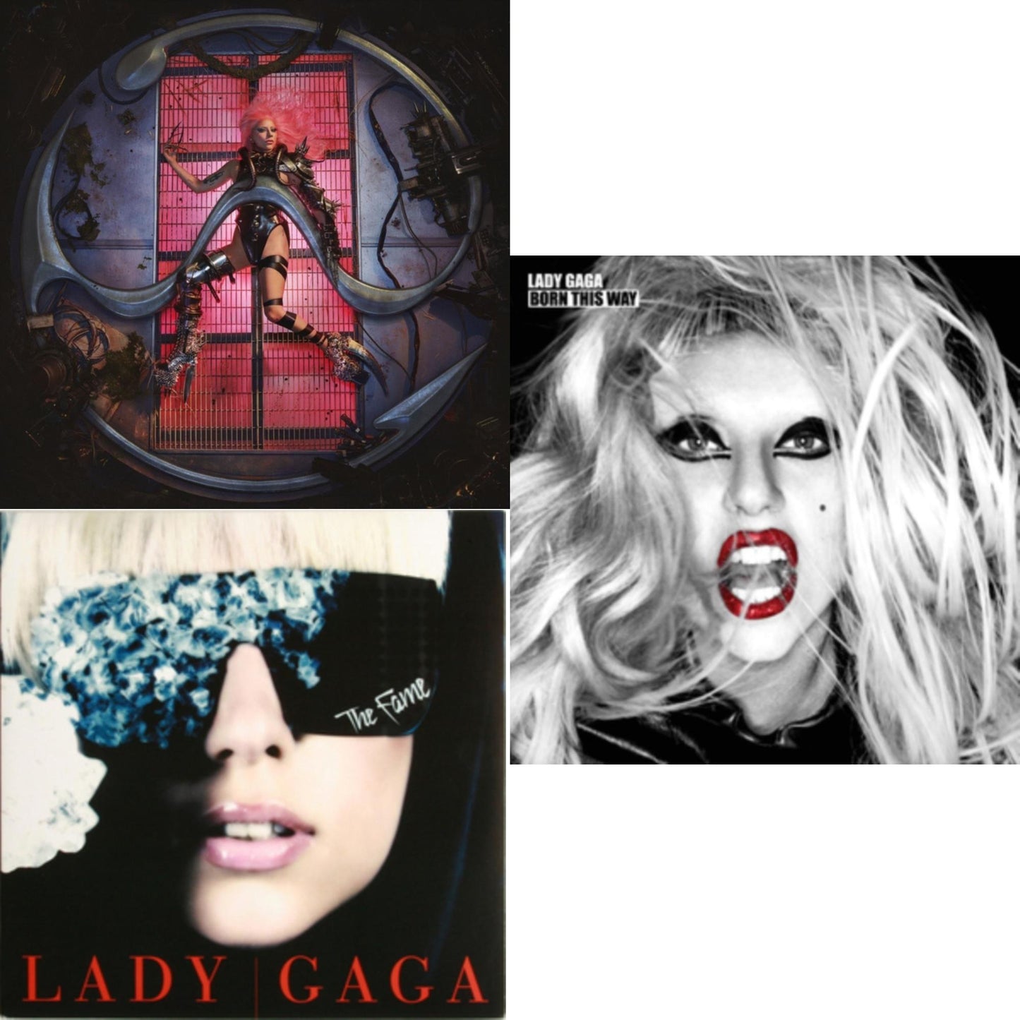 Lady Gaga - Chromatica (180G) & Fame & Born This Way - LP Vinyl Bundle