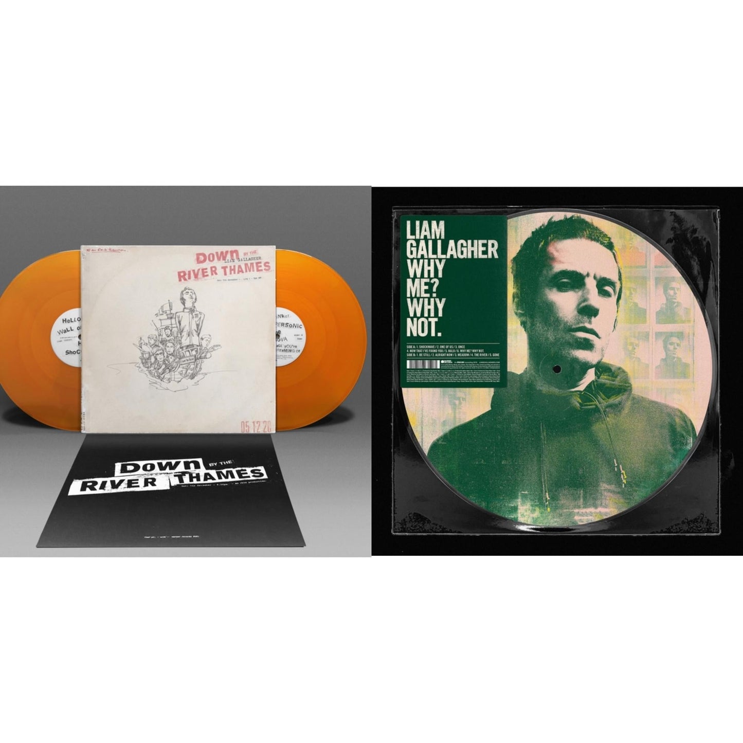 Liam Gallagher - Why Me? Why Not (Picutre Disc) & Down By The River Thames (2LP/Orange Vinyl)
