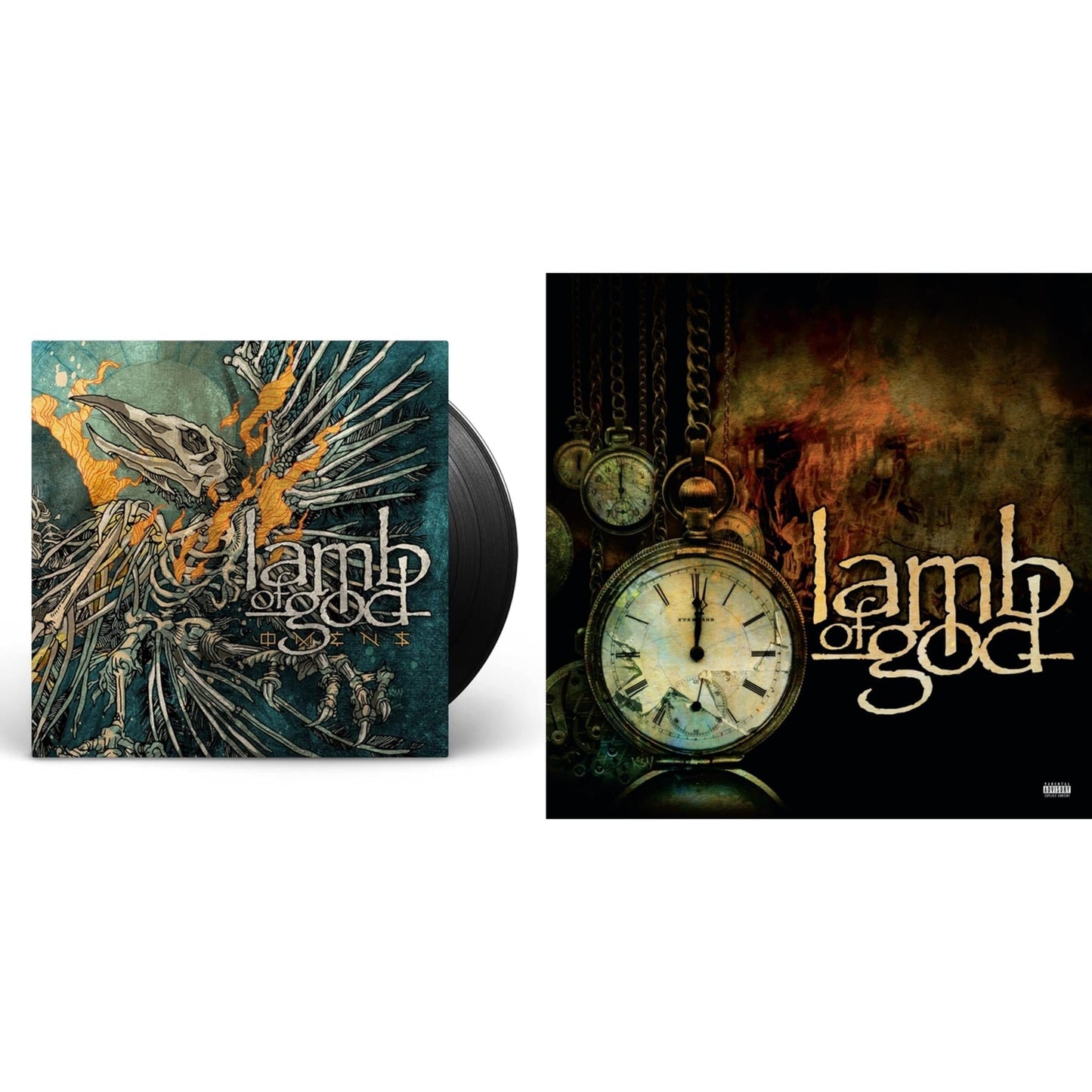 Lamb Of God - Lamb Of God & Omens (140G) - LP Vinyl Bundle