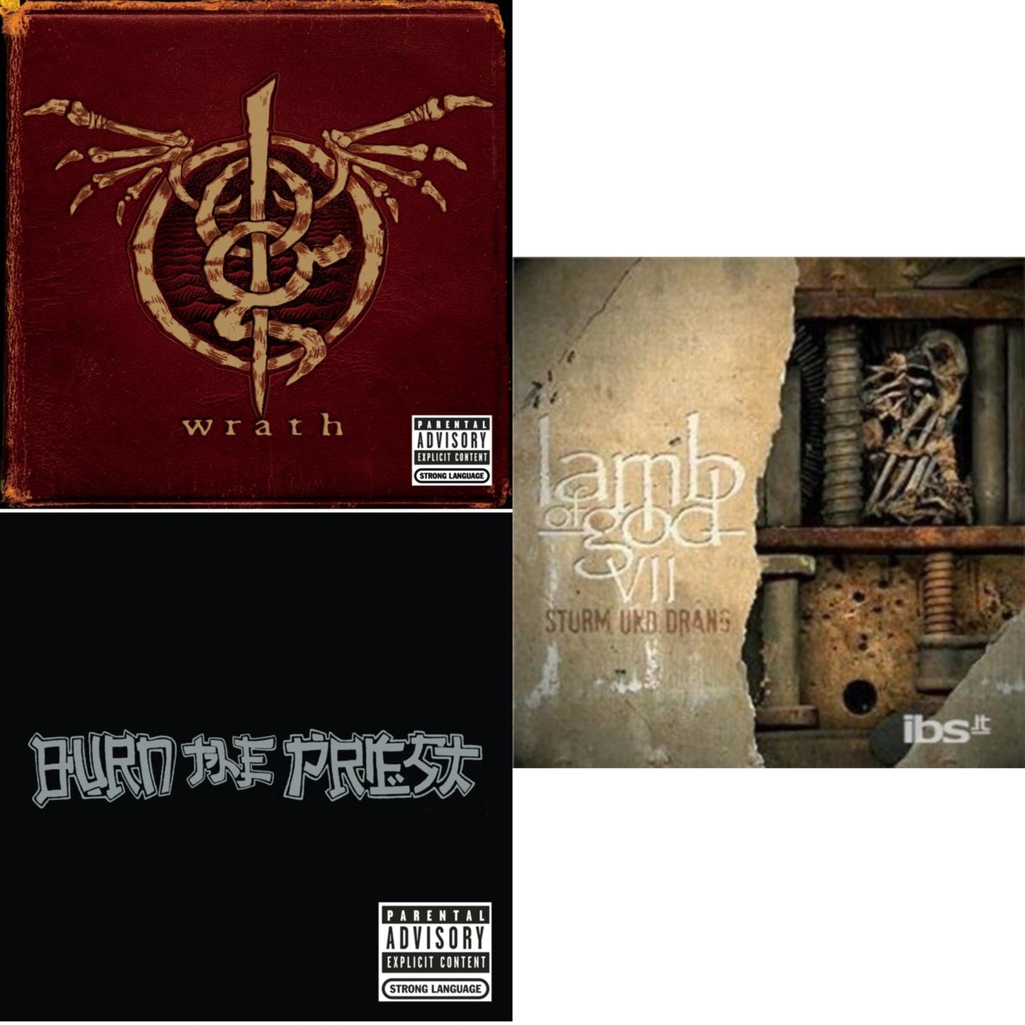 Lamb Of God - Wrath & Burn The Priest & Vii: Sturm Und Drang (Exp) - CD Bundle