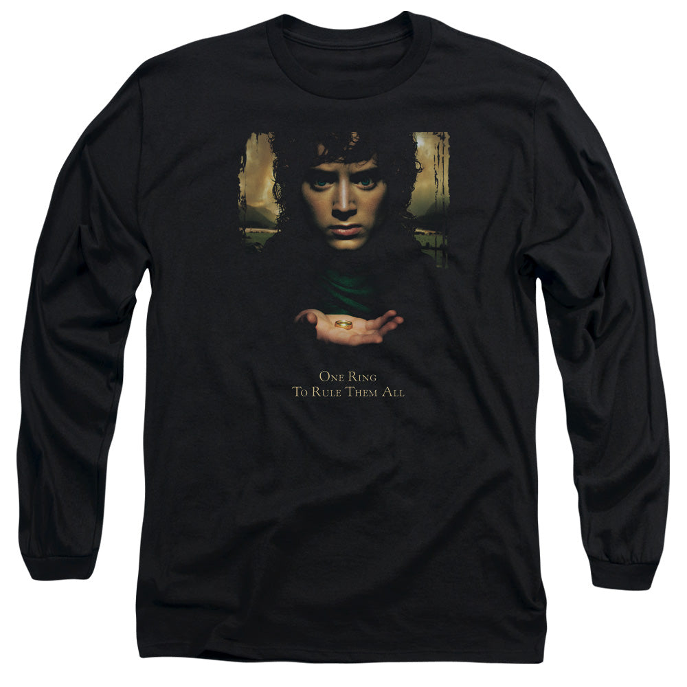 Lor Frodo One Ring Mens Long Sleeve Shirt Black Officially Licensed