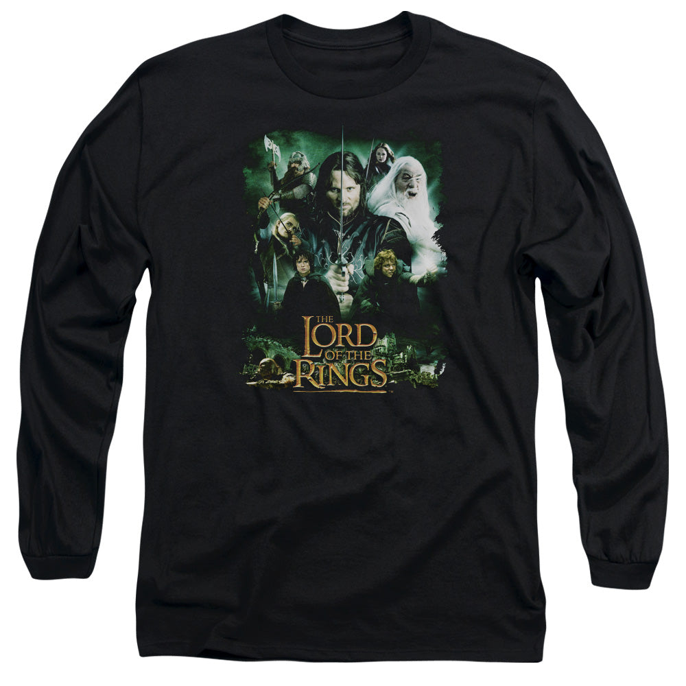 Lord Of The Rings Hero Group Mens Long Sleeve Shirt Black Officially Licensed Officially Licensed
