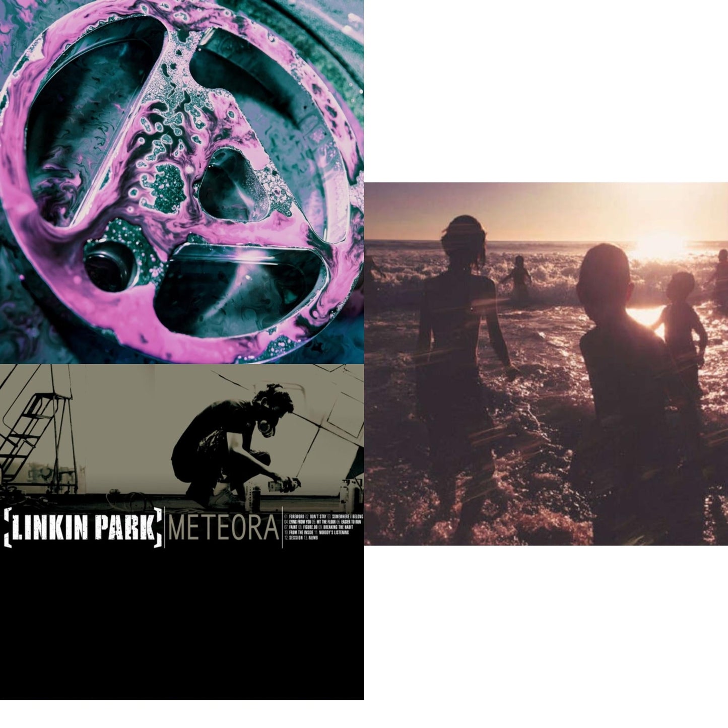 Linkin Park - From Zero (Deluxe/2LP/Translucent Emerald Green Vinyl) & Meteora (Marbled LP Vinyl) & One More Light