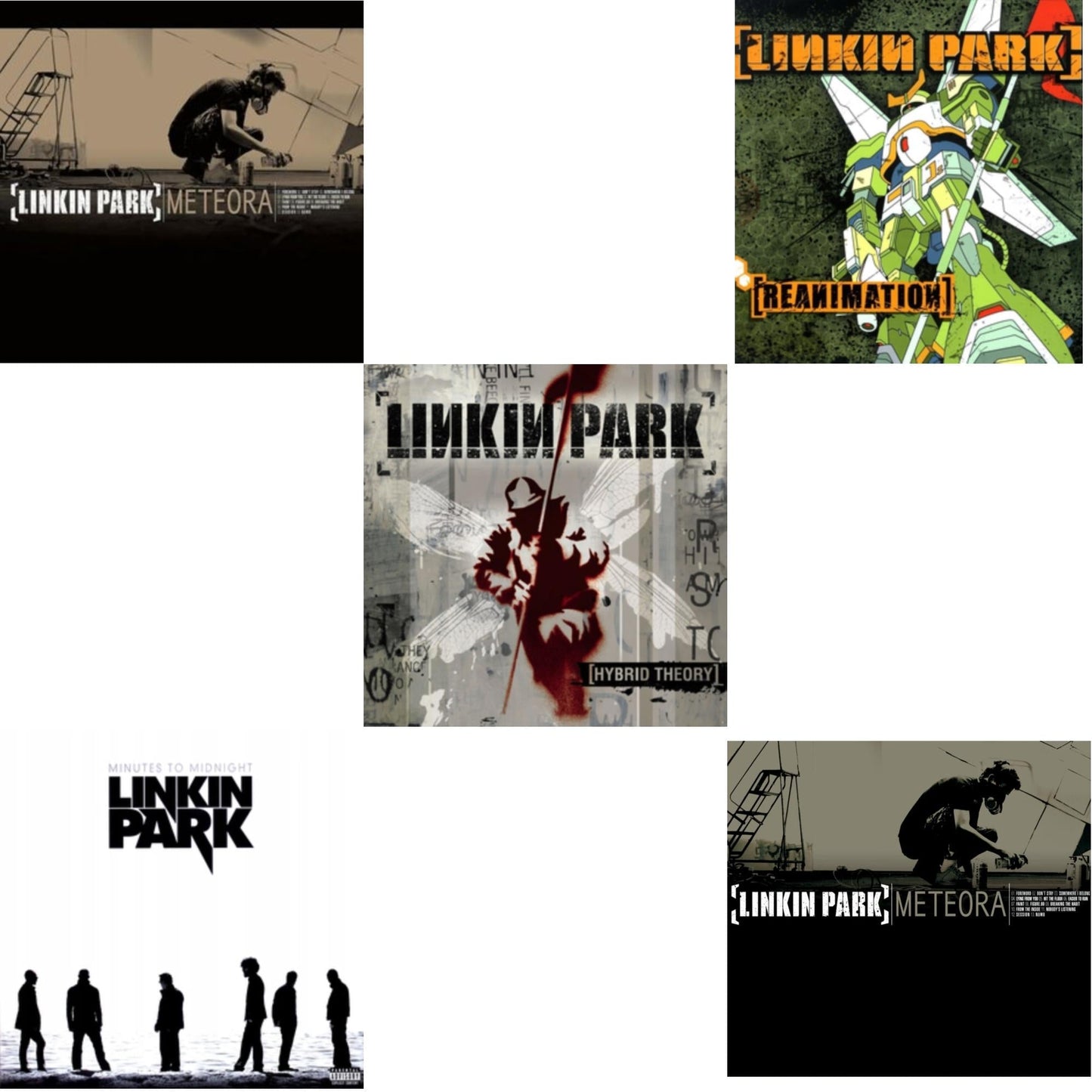 Linkin Park - Meteora (Marbled LP Vinyl) & Meteora & Reanimation & Hybrid Theory & Minutes To Midnight