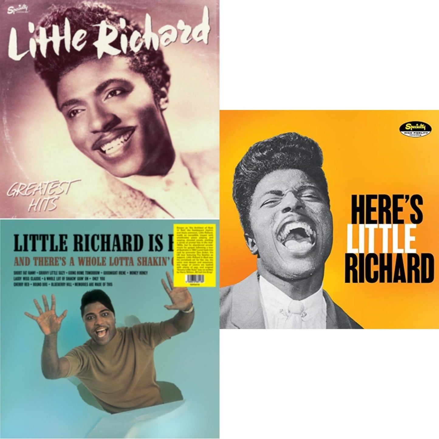 Little Richard - Little Richard Is Back & Here's Little Richard (Remastered) & Greatest Hits - LP Vinyl Bundle