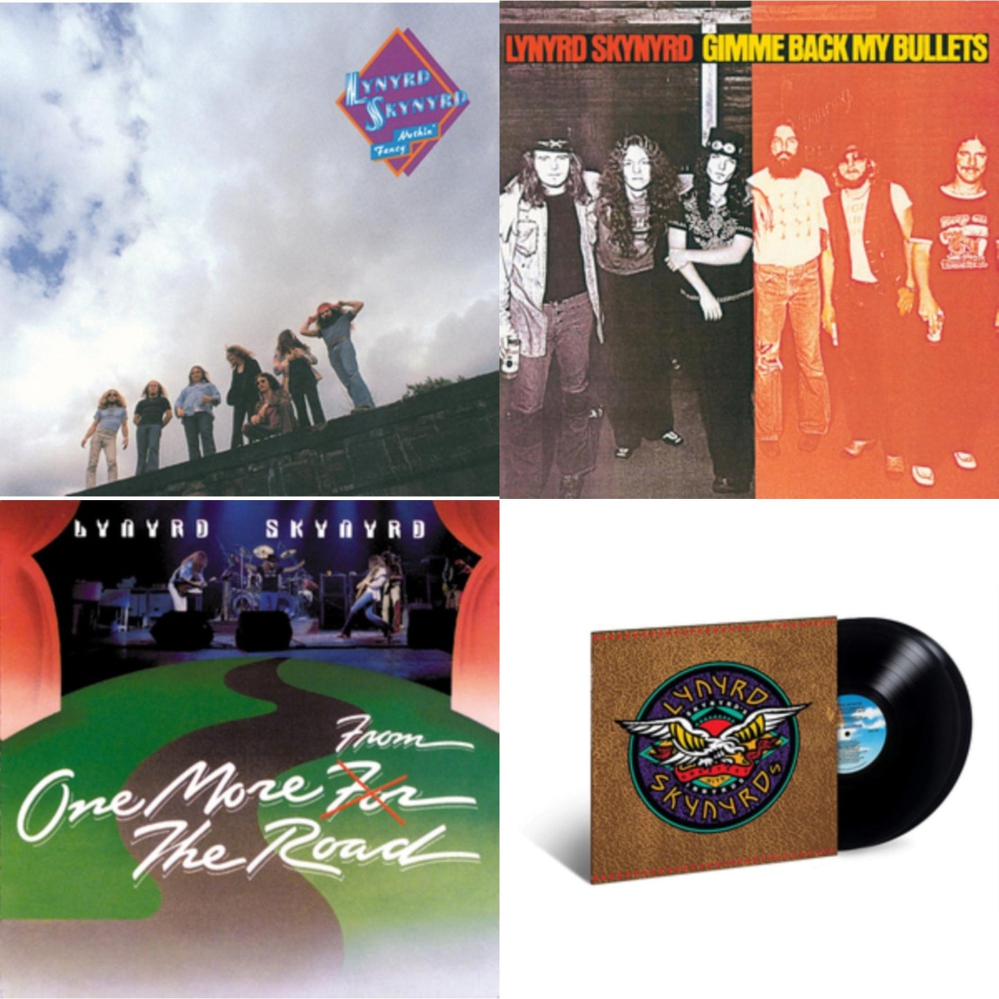 Lynyrd Skynyrd - Nuthin Fancy & Gimme Back My Bullets & One More From The Road & Skynyrd's Innyrds (Their Greatest Hits) - LP Vinyl Bundle