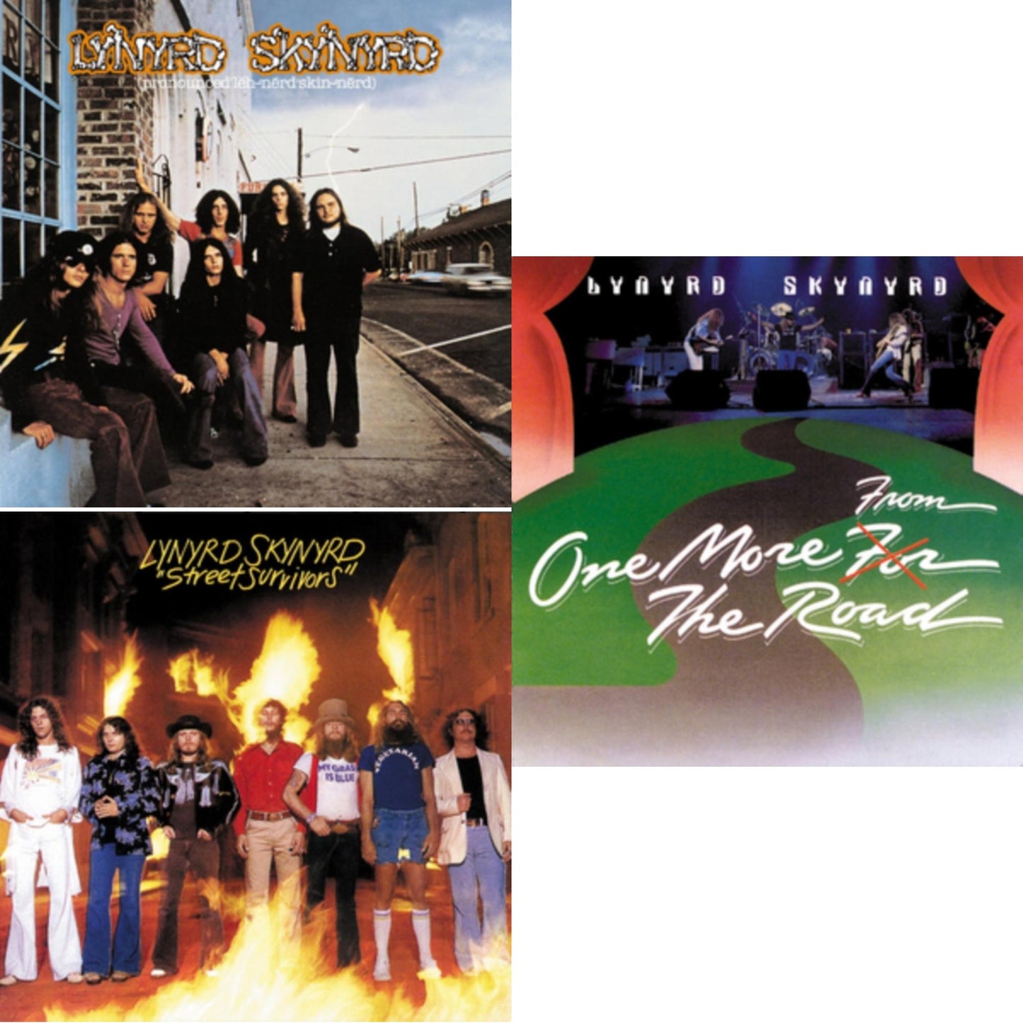 Lynyrd Skynyrd - Pronounced Leh-Nerd Skin-Nerd & Street Survivors & One More From The Road - LP Vinyl Bundle