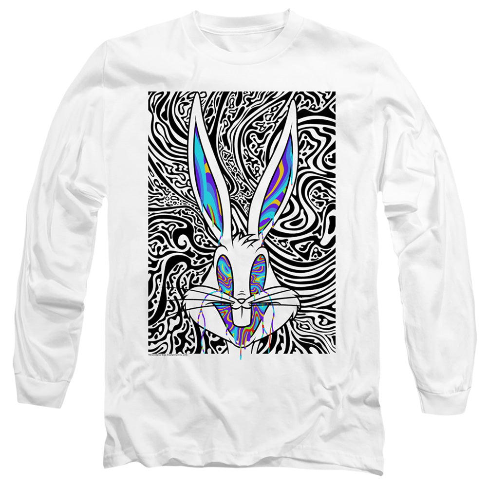 Looney Tunes Wild Bugs Mens Long Sleeve Shirt White Officially Licensed Officially Licensed