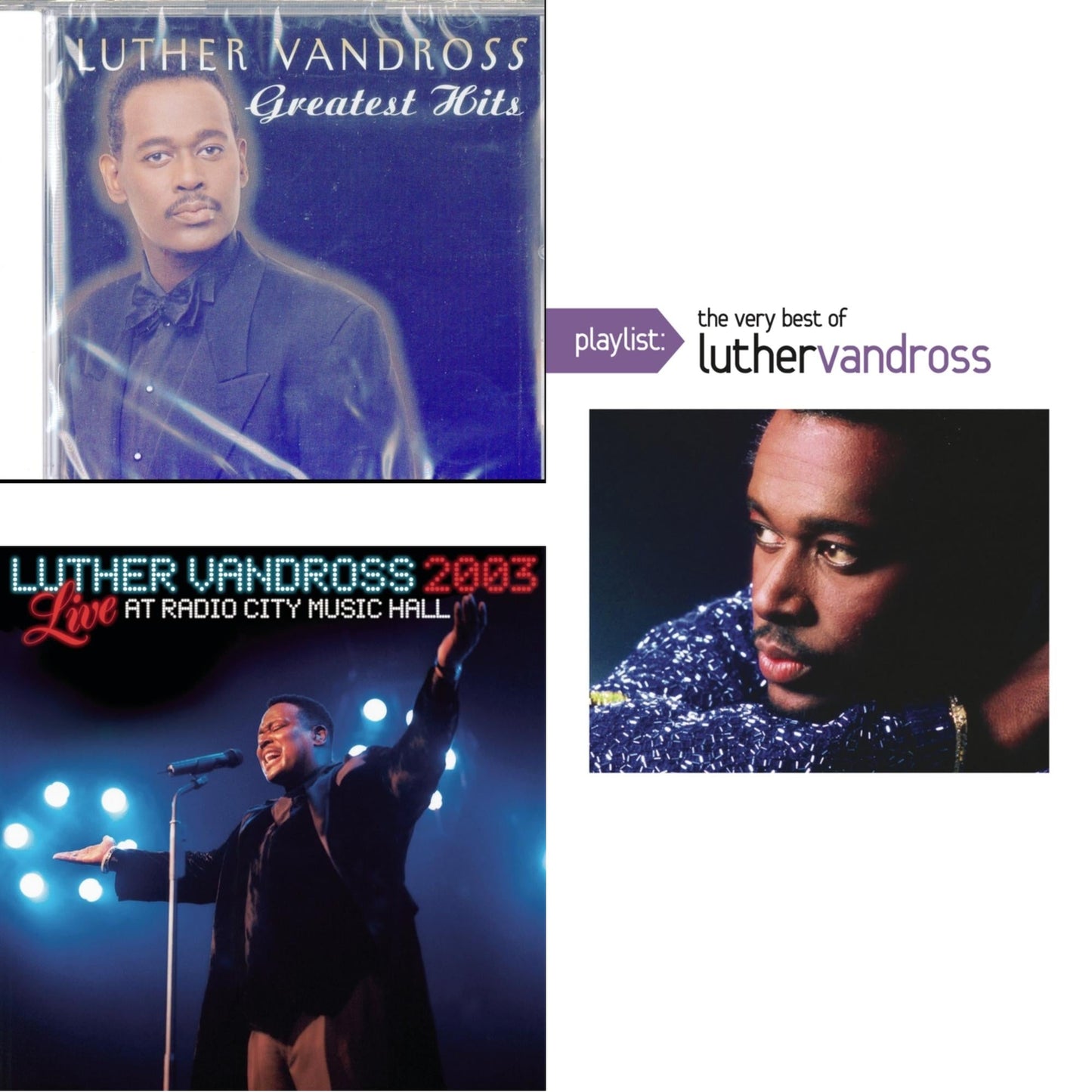 Luther Vandross - Greatest Hits & Live Radio City Music Hall 2003 & Playlist: Very Best Of Luther Vandross - CD Bundle