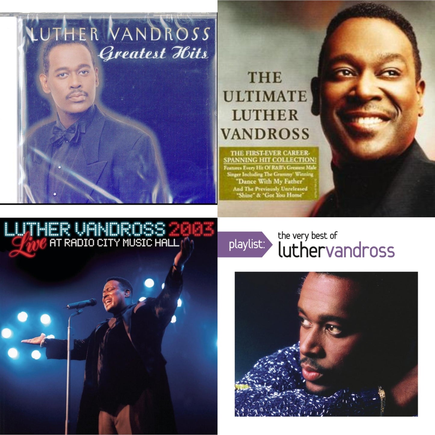 Luther Vandross - Greatest Hits & Best Of Luther Vandross & Live Radio City Music Hall 2003 & Playlist: Very Best Of Luther Vandross - CD Bundle